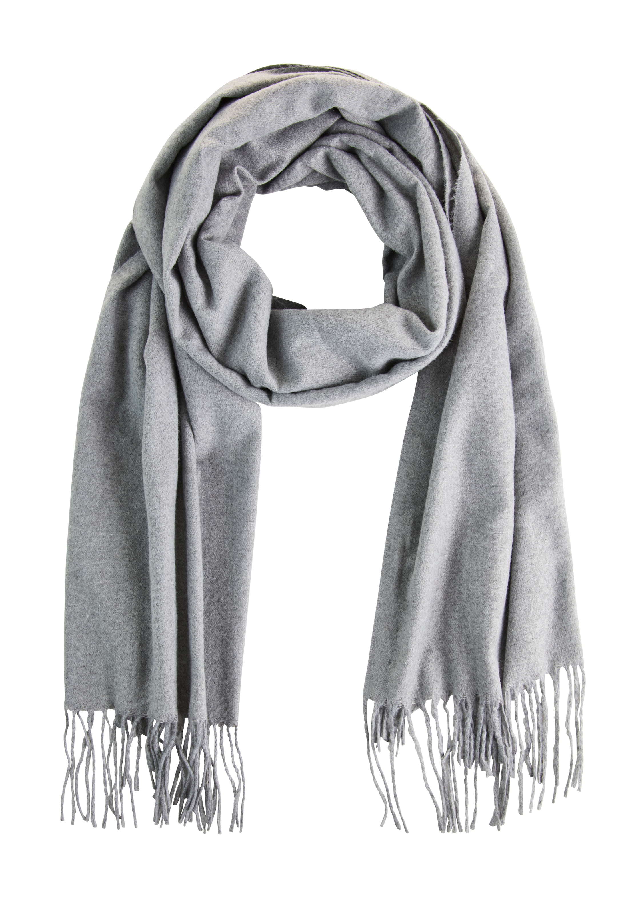 Laura Scott Écharpe mit modischen Fransen in klassischen Unifarben - NEW