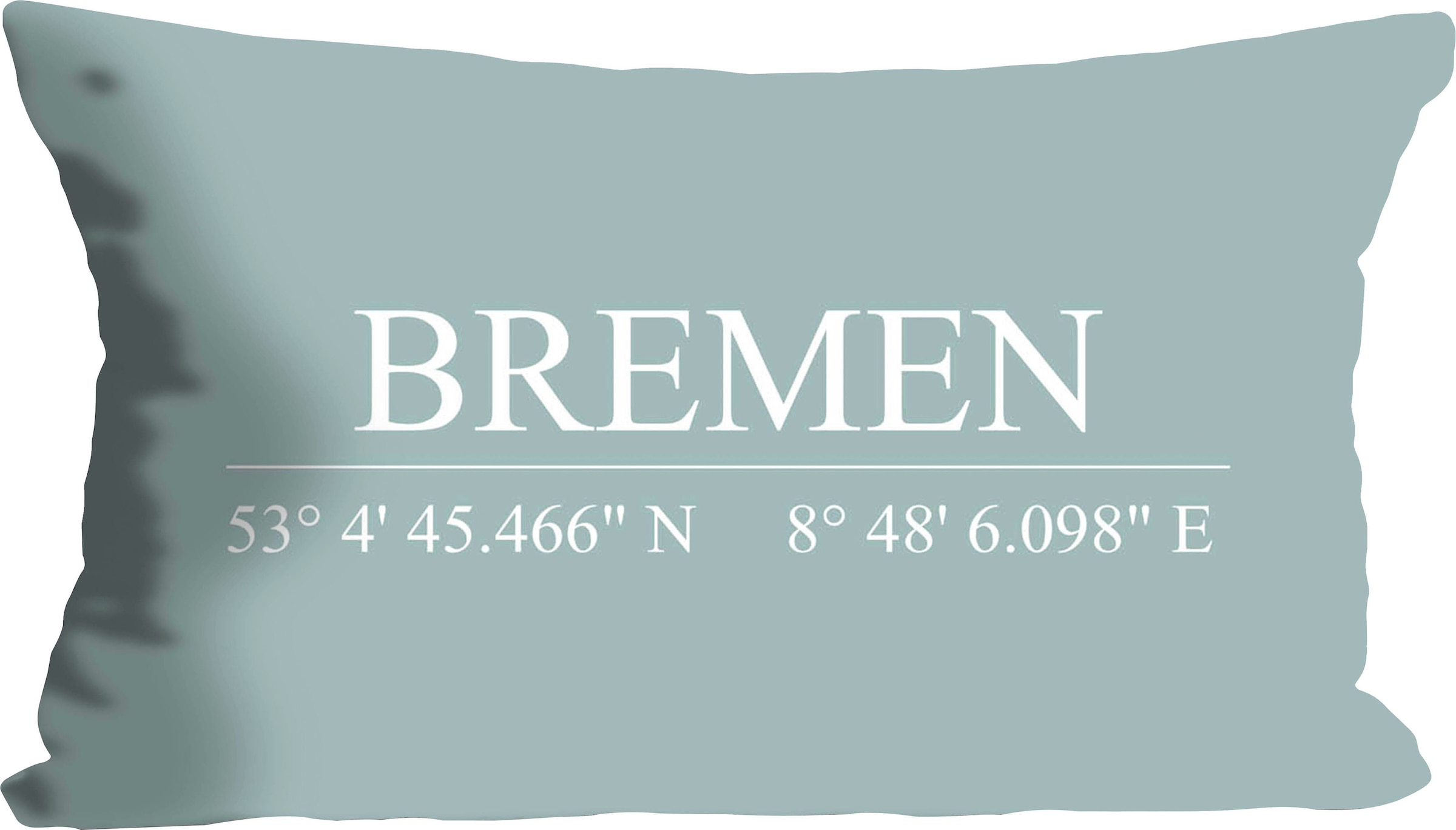 queence Coussin décoratif »Bremen« mit Schriftzug, Kissenhülle ohne Füllung, 1 Stück