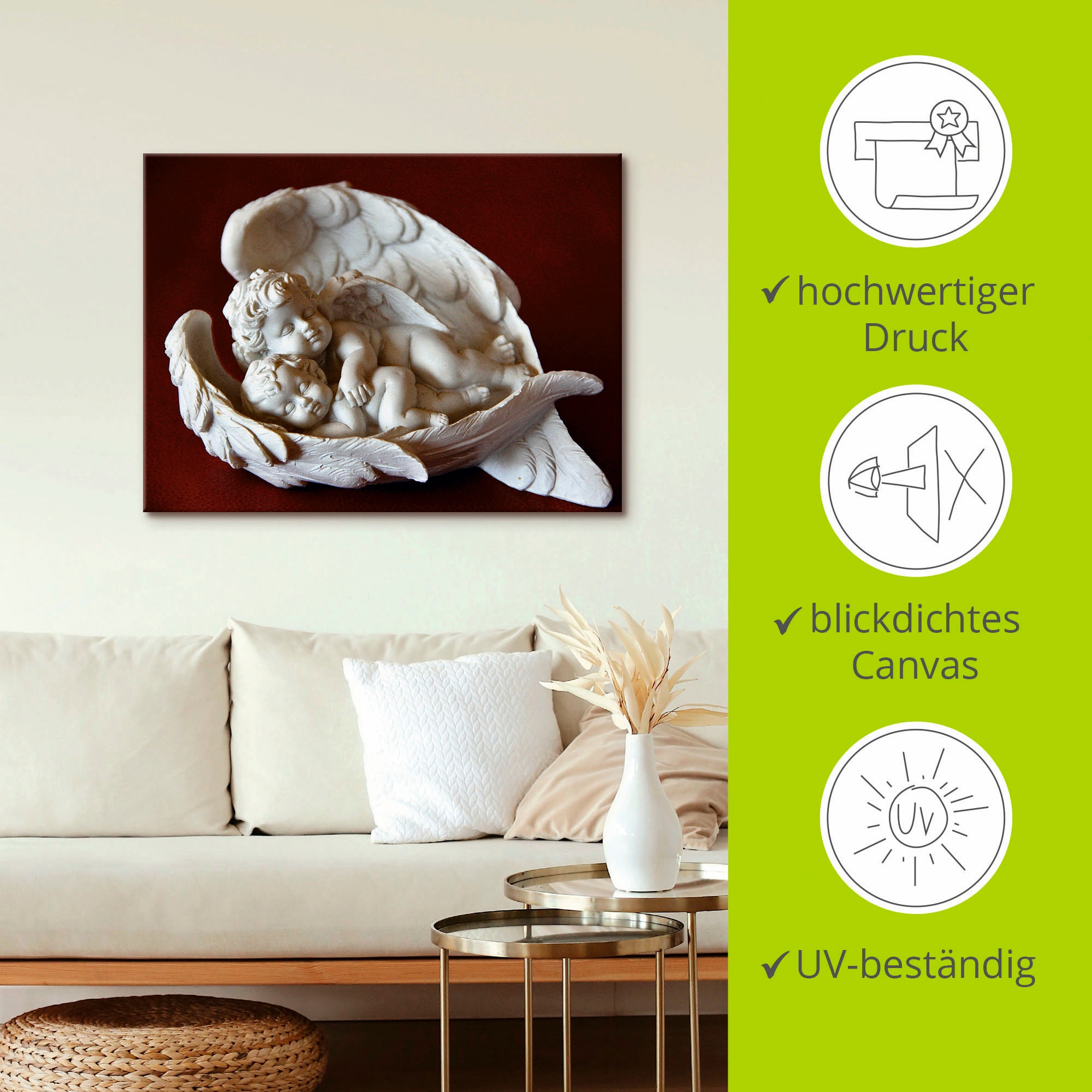 Artland Tableau sur toile »Engel« 1 cuis tlg. auf Holzrahmen gespannt