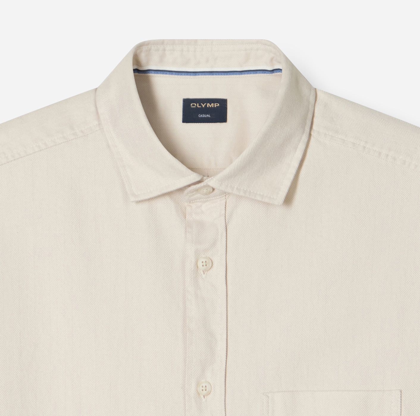 OLYMP Chemise en flanelle casual, modern fit, col Kent, uni