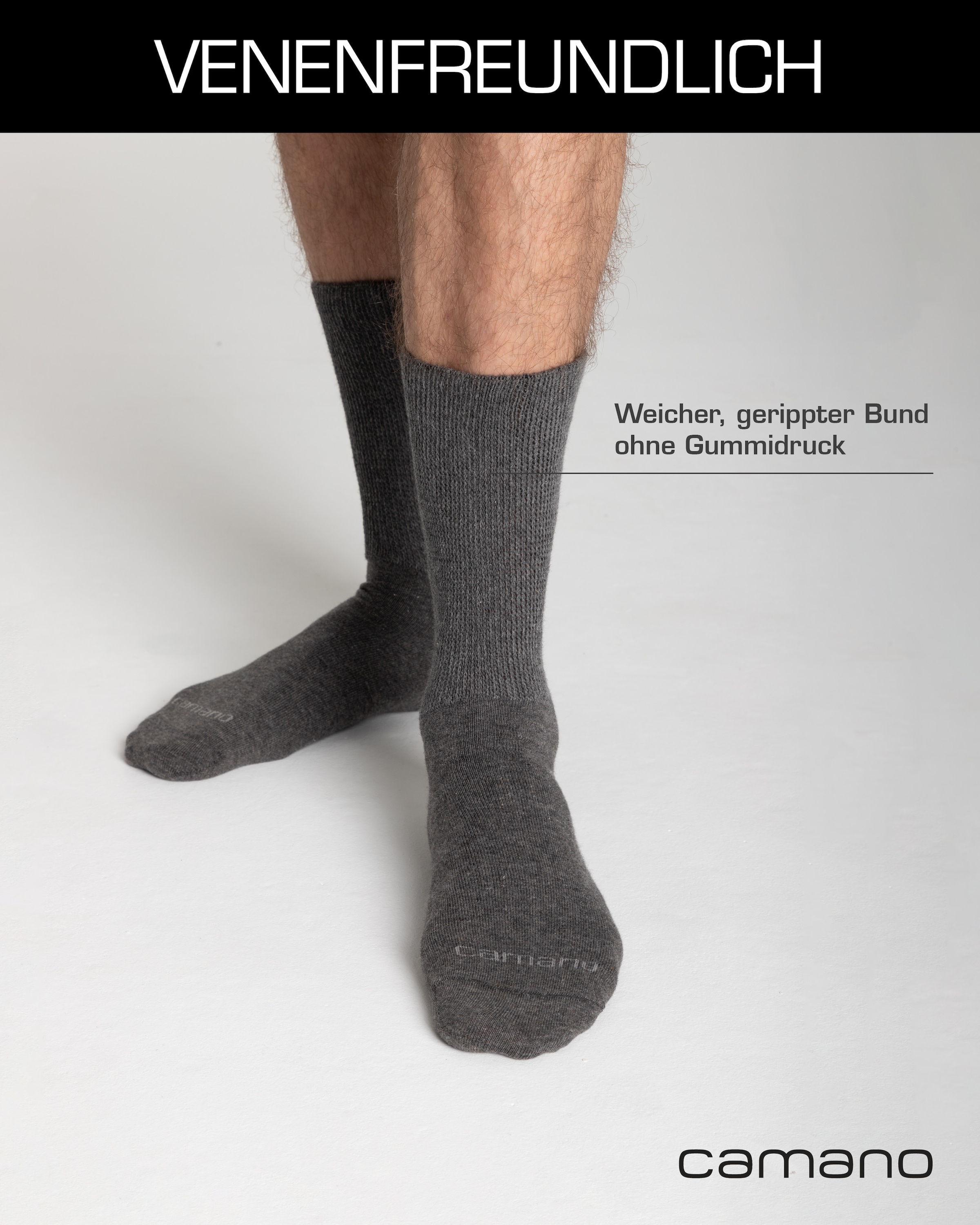 Camano Diabetikersocken »comfort« 4 Stk. tlg. mit besonders Venen-freundlichem Material
