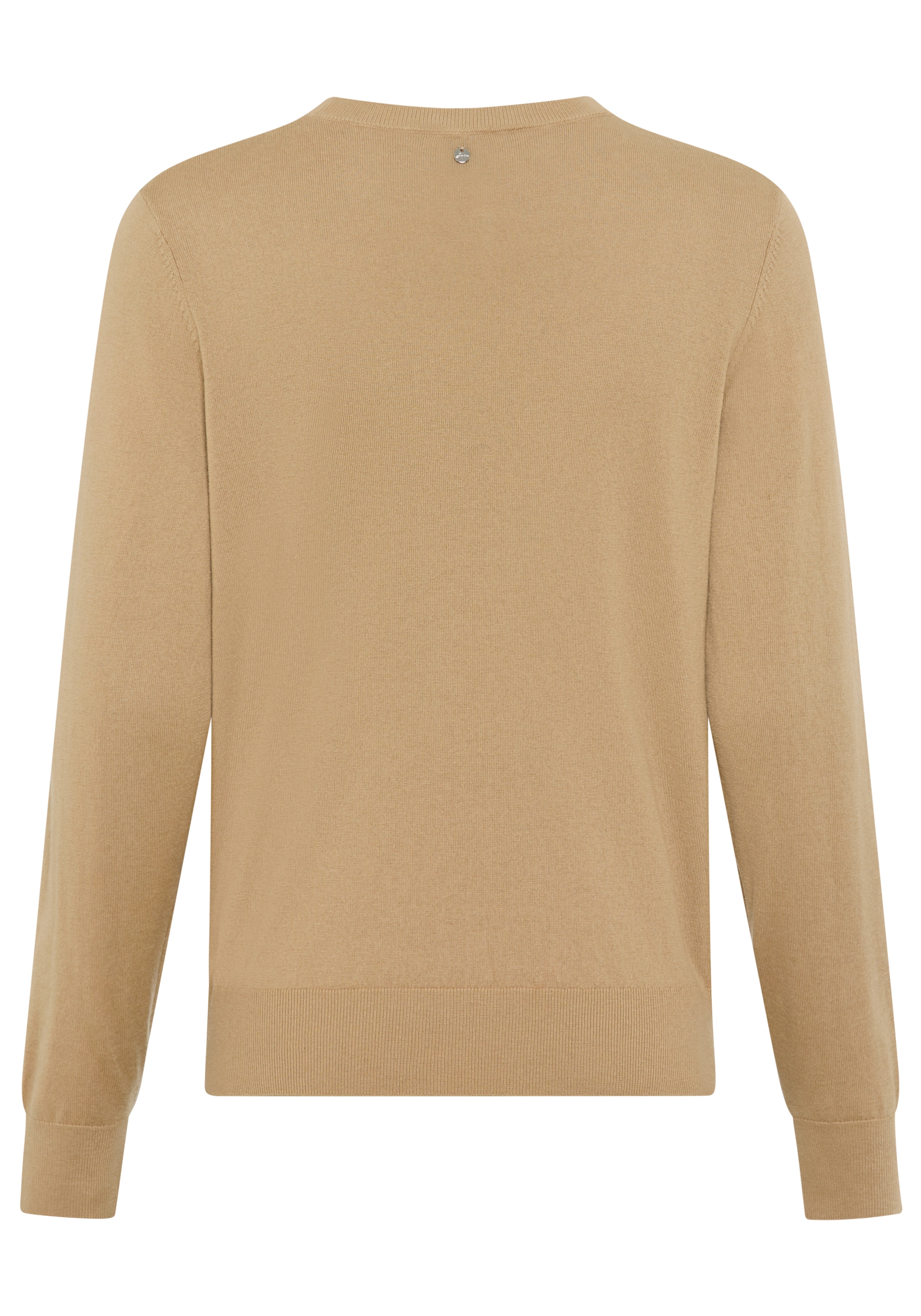 BOSS ORANGE Pull en tricot »Finguine Premium Damenmode« mit Ajour-Dekor, Rundhalsform