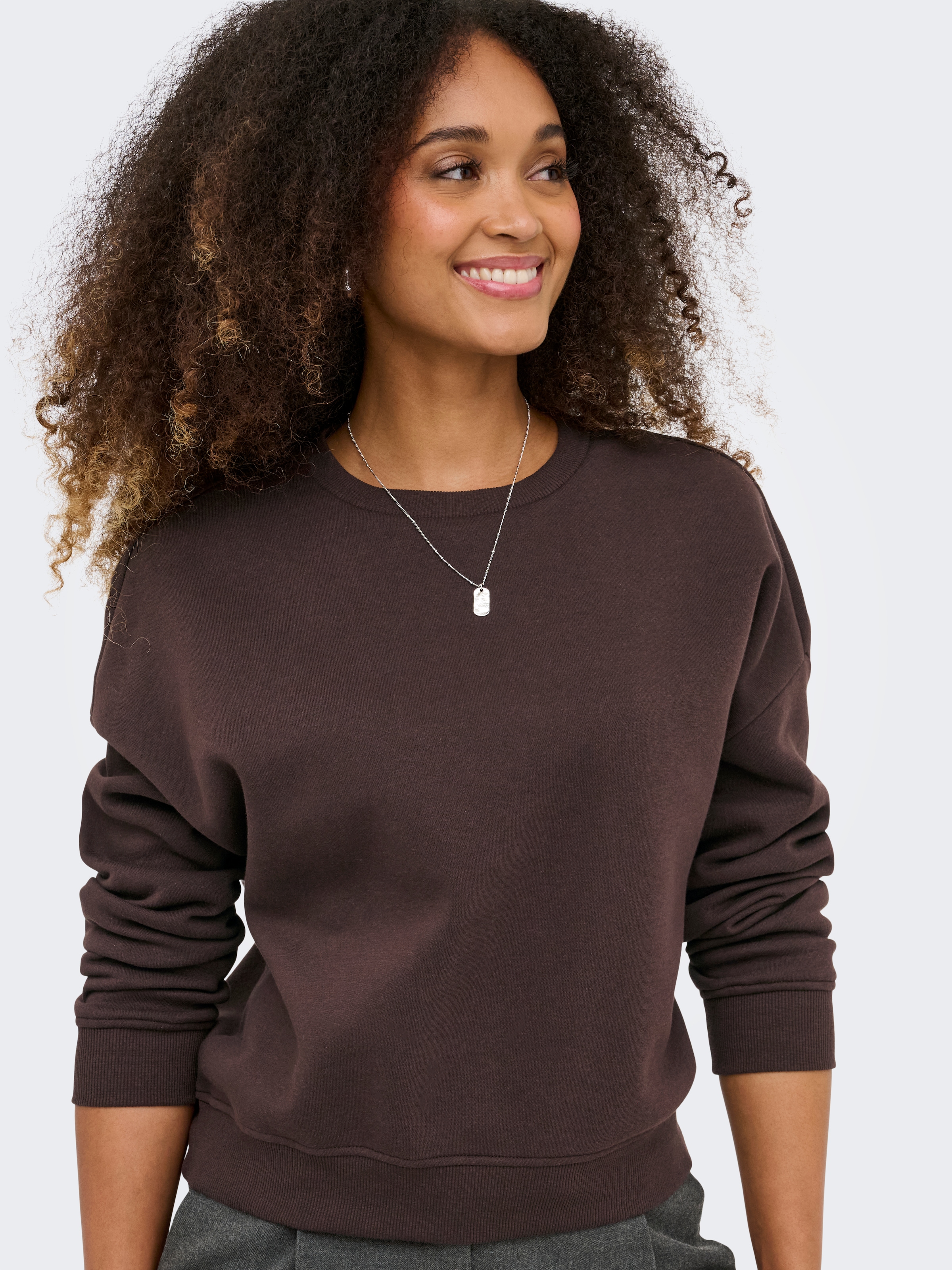 ONLY Sweat-shirt »ONLSWEAT L/S CREW OVERSIZE SWT«, Baumwollmischung, loose fit, Rundhals
