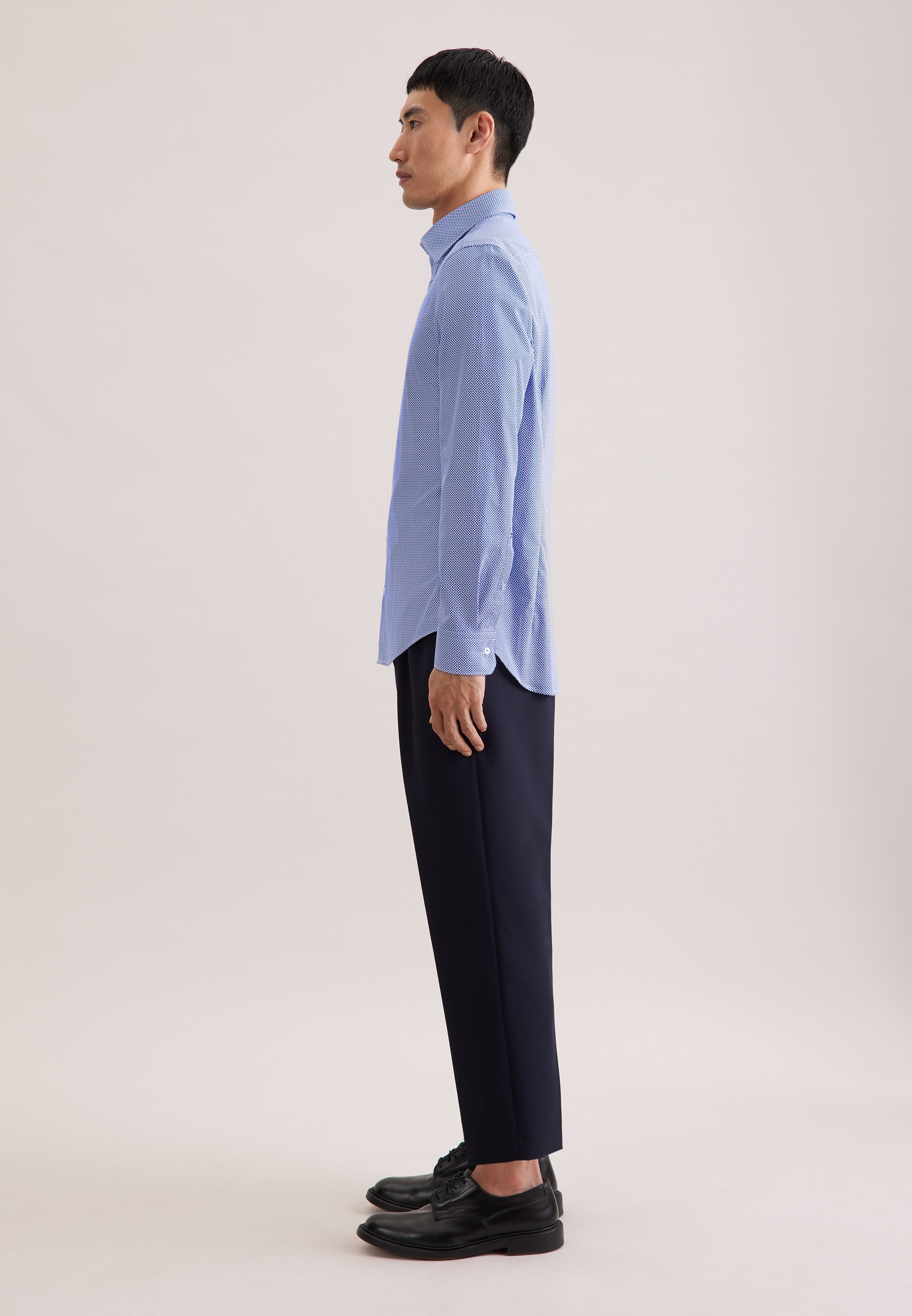 seidensticker Chemise d'affaires »Schwarze Rose« Shaped 1/1 Covered-Button-Down-Kragen Druck