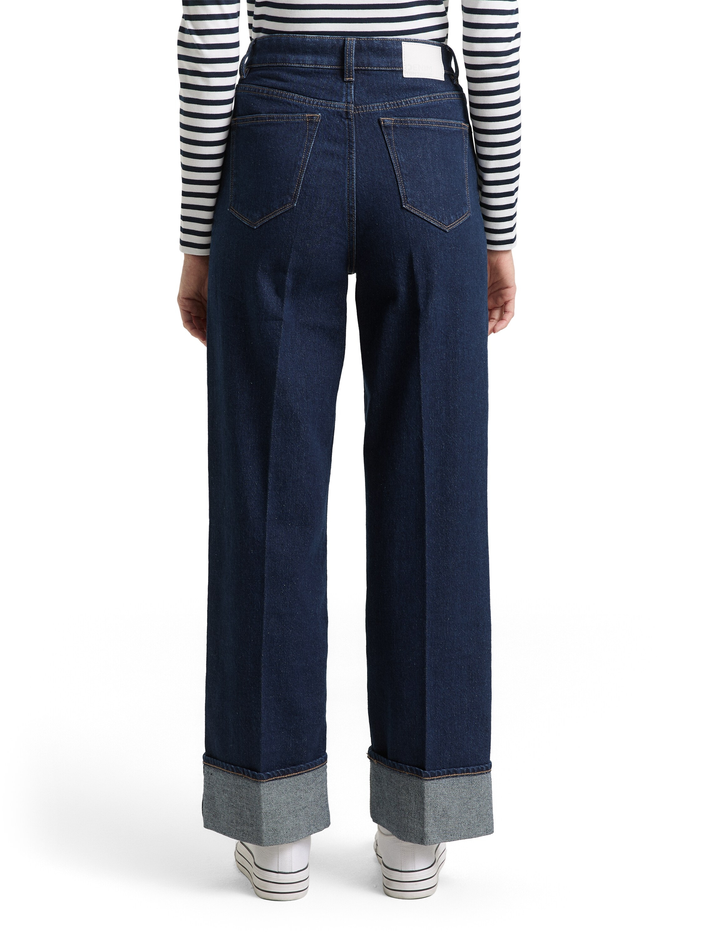 TOM TAILOR Denim Jeans à 5 poches mit Bundfalte und weitem Bein