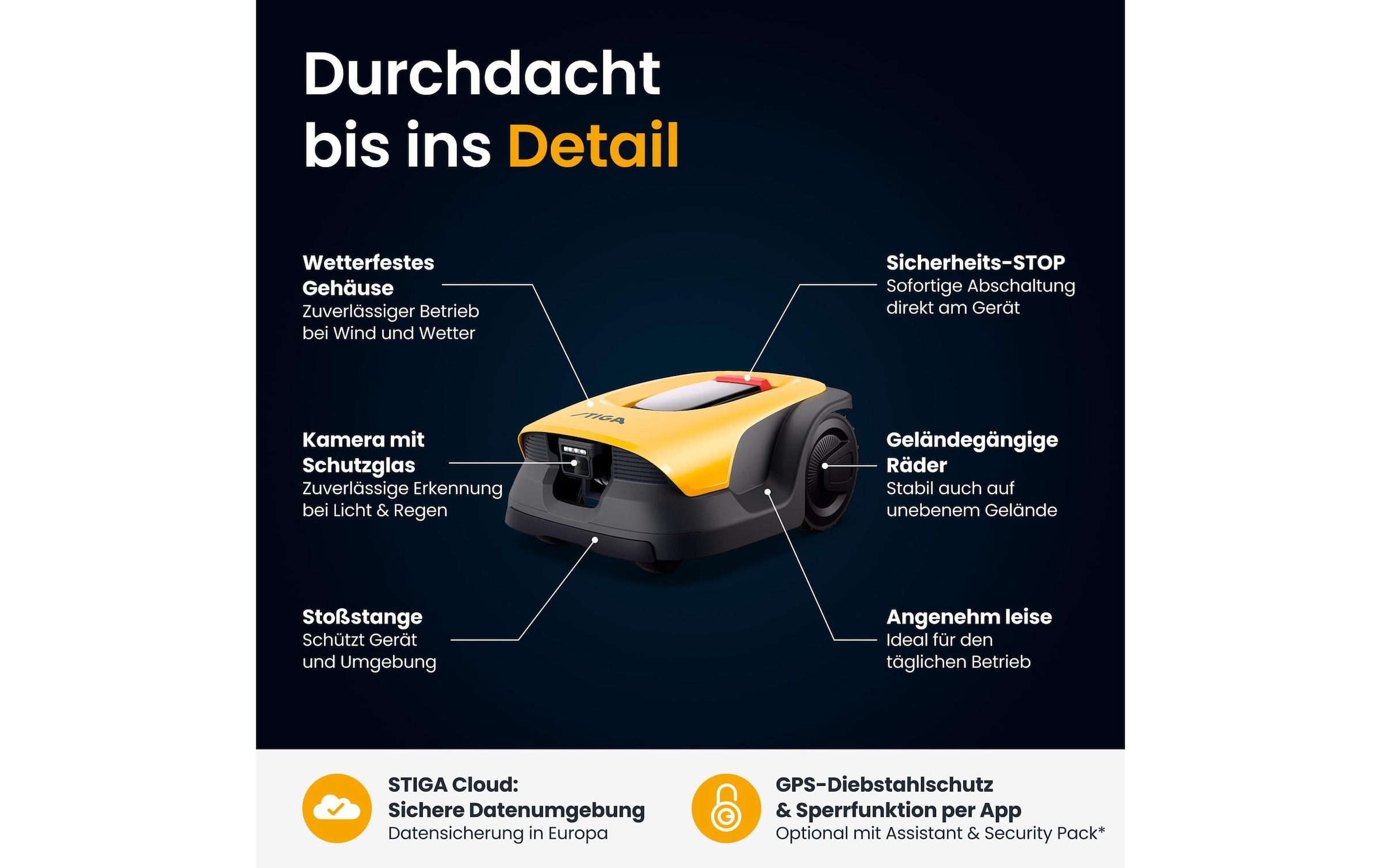 STIGA Robot tondeuse »A10v inkl. Akku«  mit GPS