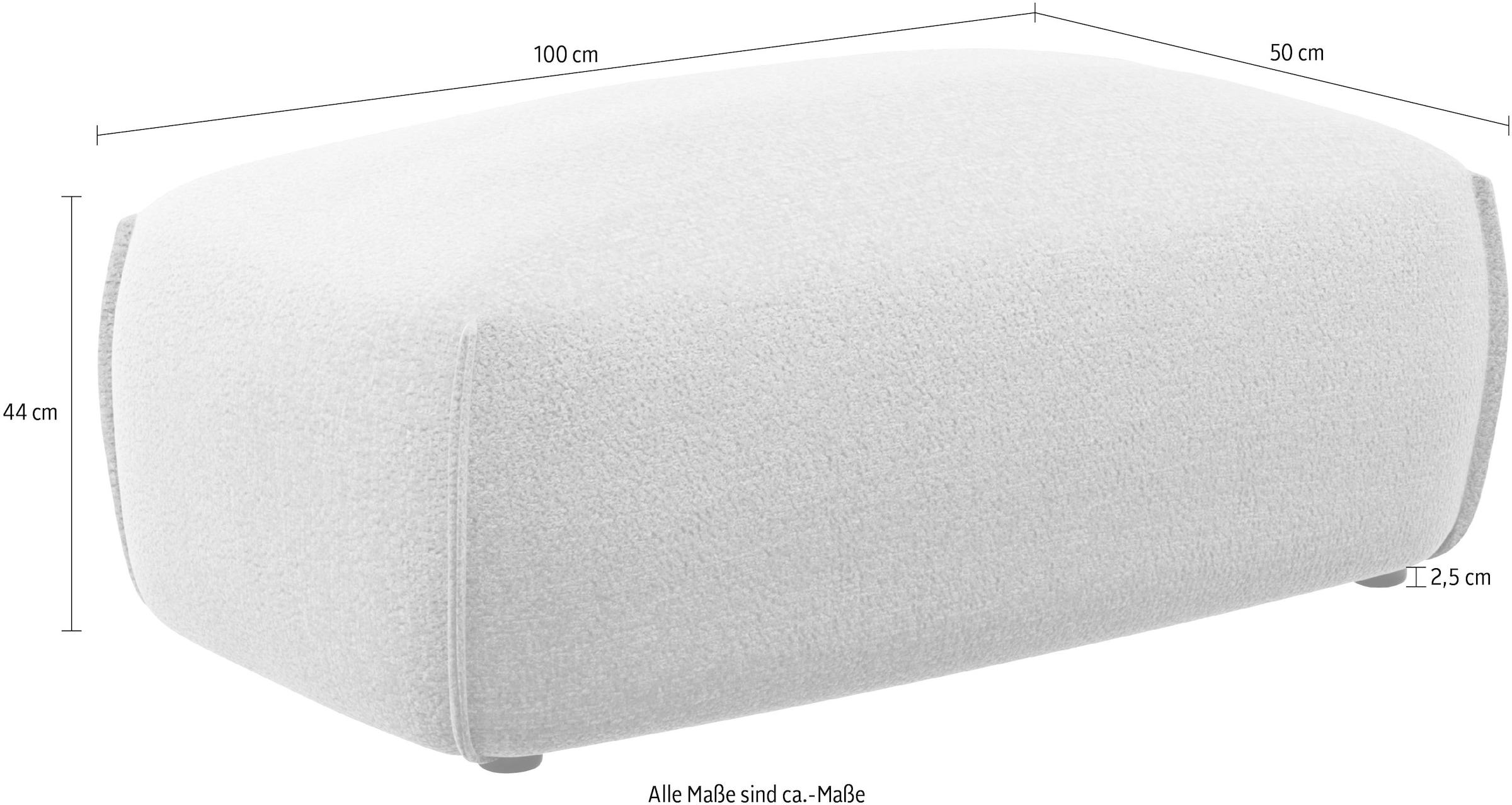 TRENDMANUFAKTUR Tabouret rembourré »Shawn elegant und bequem« forme organique, avec revêtement de haute qualité