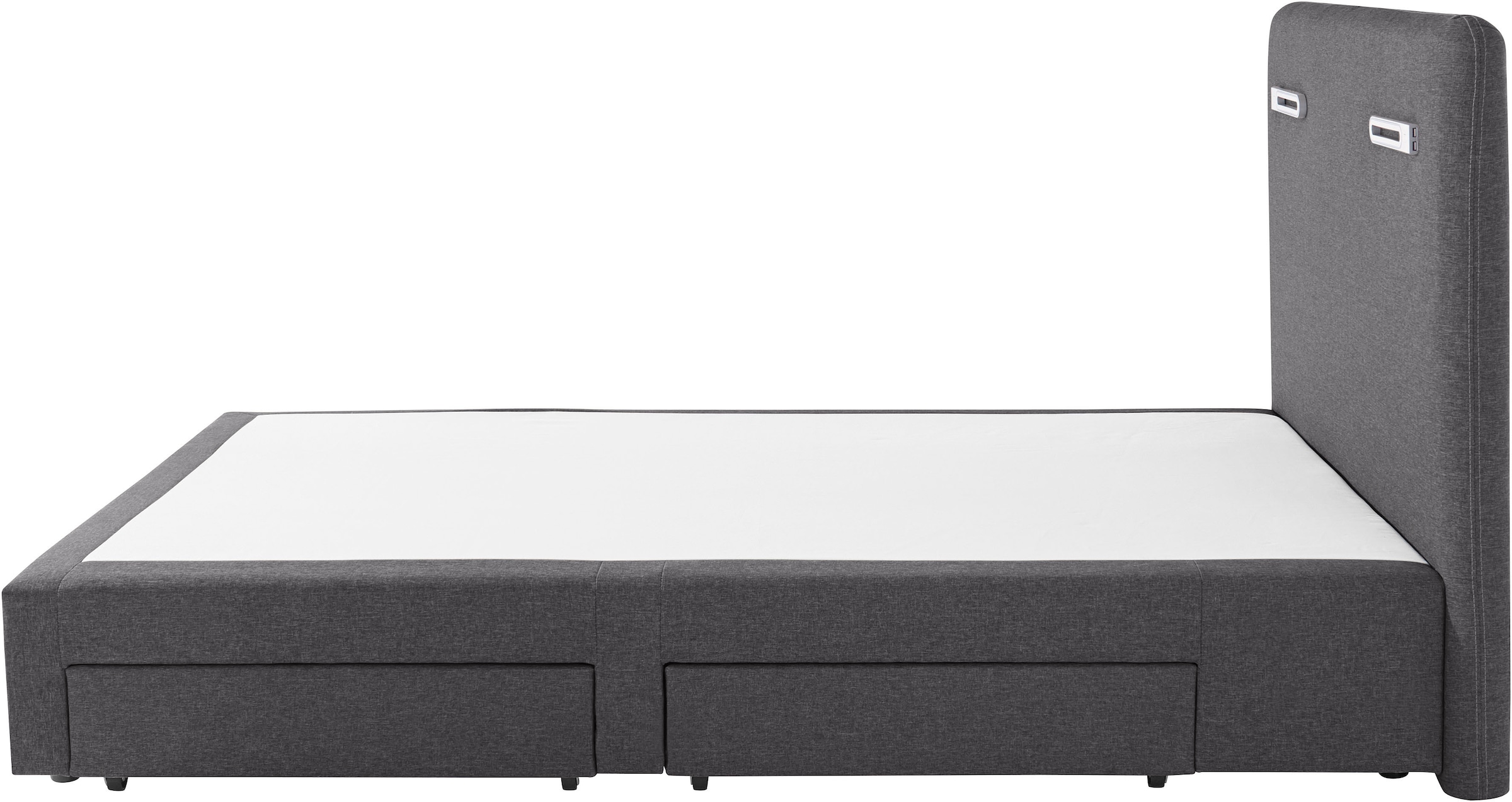 Home affaire Lit de boxe »Luan« Schubkästen, LED-Beleuchtung und Topper, in Breite 120 cm und 180 cm