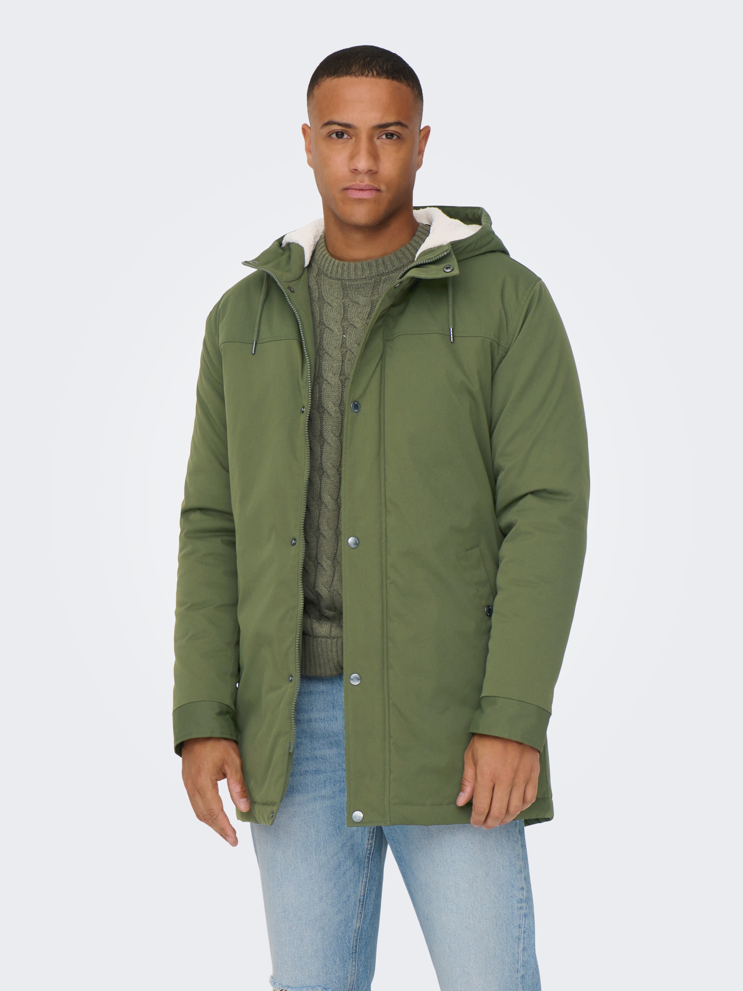 ONLY & SONS Parka »ONSALEXANDER LIFE PARKA OTW VD« avec capuche Polyester, coupe régulière
