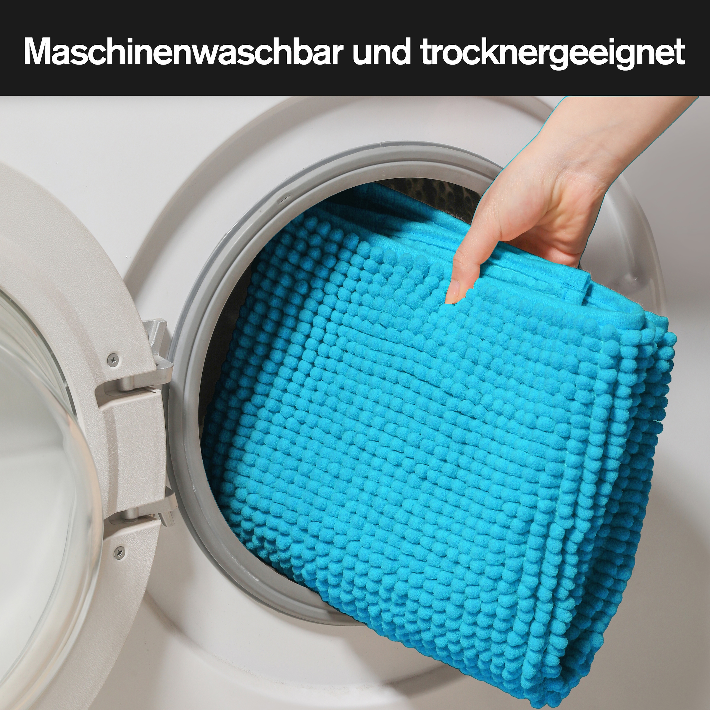 my home Badematte »Vanessa Chenille, Badvorleger, Badezimmer Teppich, Duschvorleger« Höhe 15 mm fussbodenheizungsgeeignet | schnell trocknend | strapazierfähig Uni Farben, besonders weich