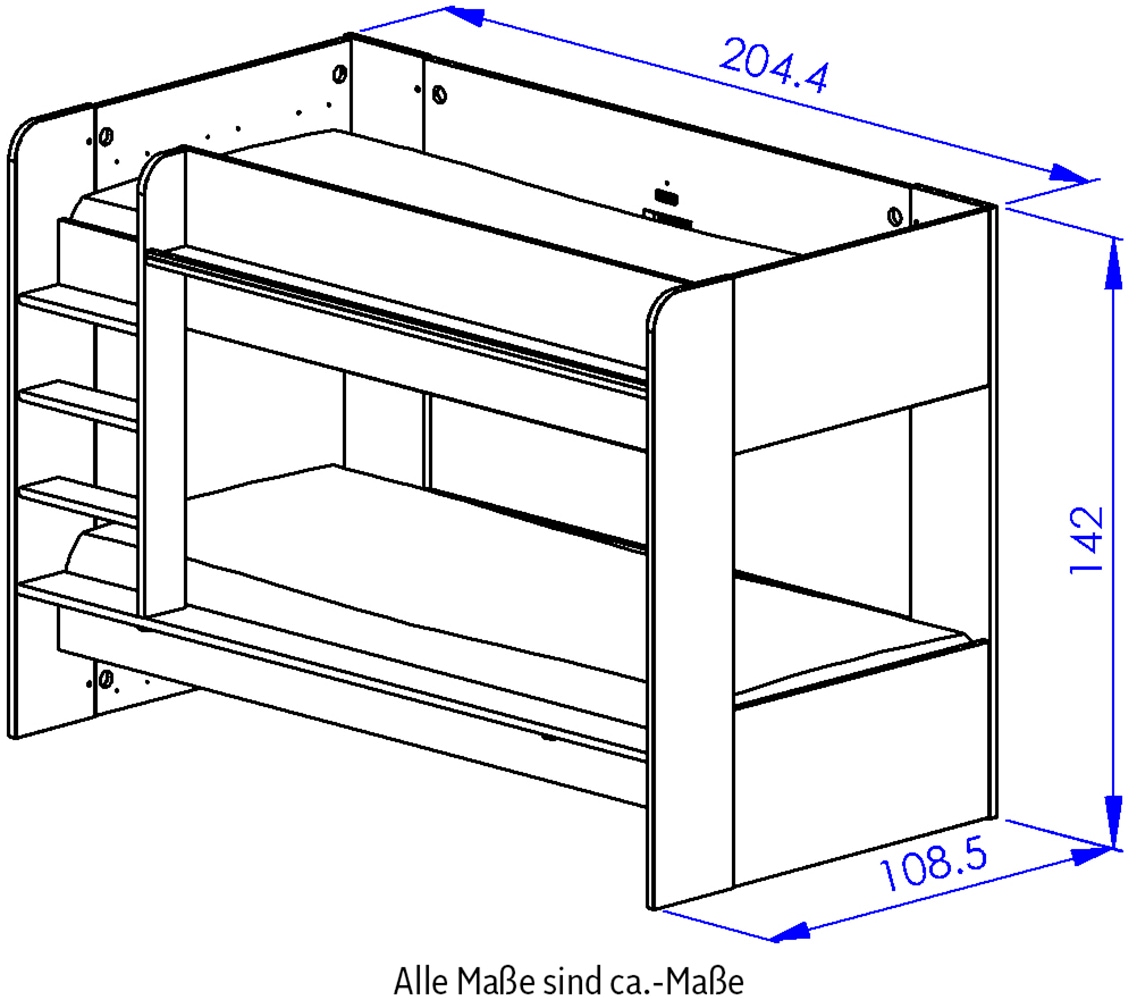 Gami Lit superposé »ETAGENBETT MATIS« Praktisches Etagenbett