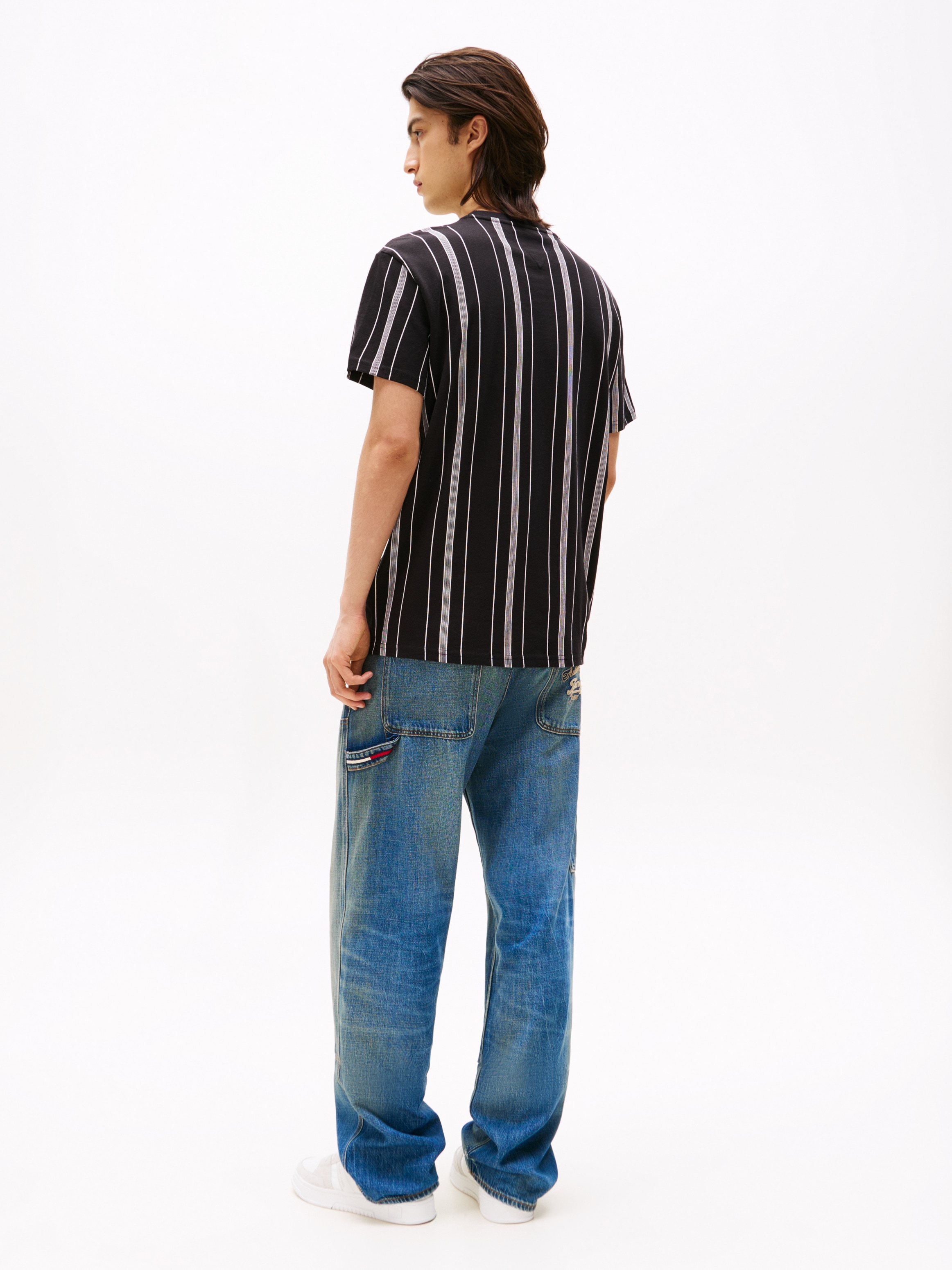 Tommy Jeans T-Shirt »TJM REG VERT STRIPE SS TEE« modisch gestreift