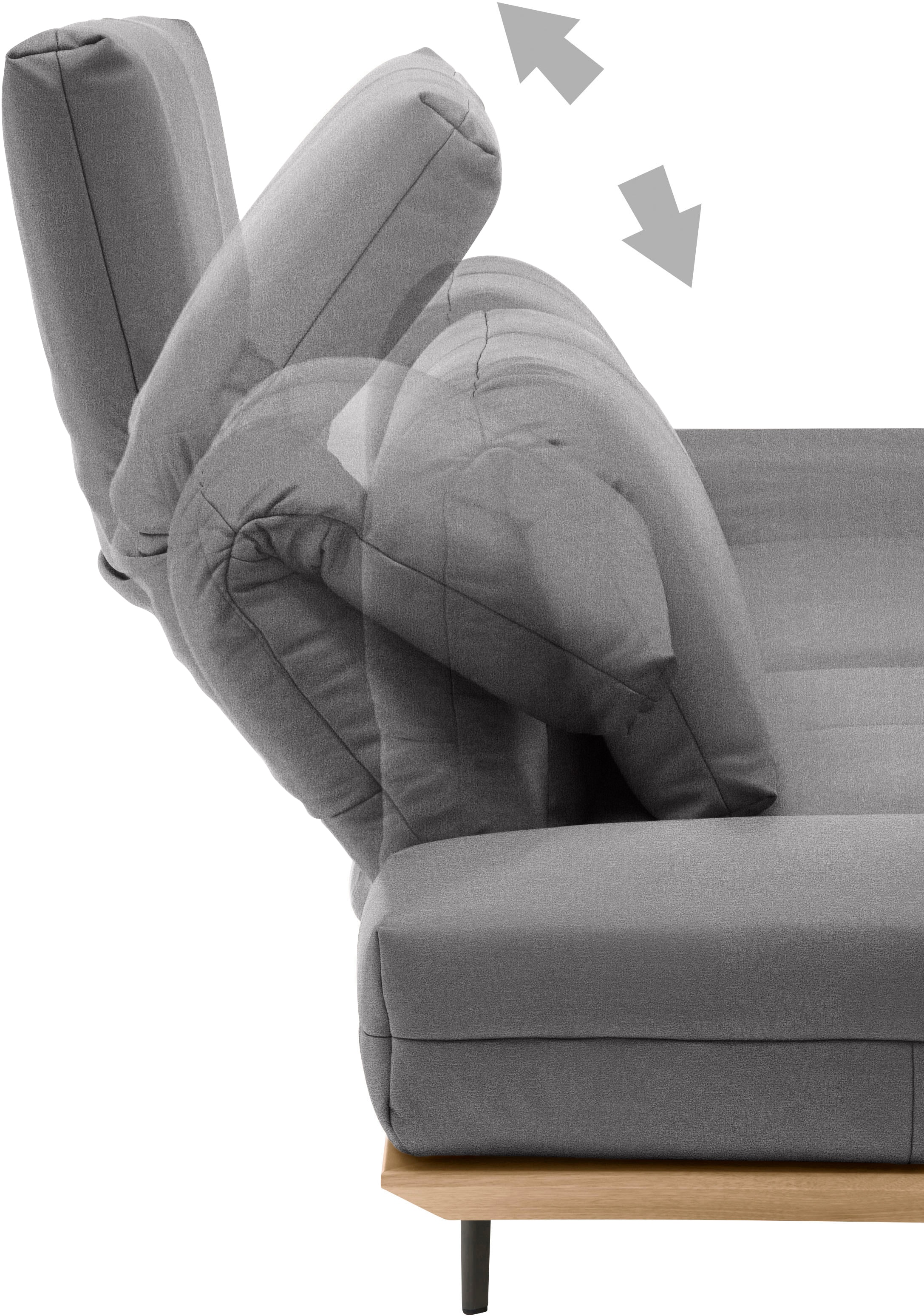 Creation BY ROLF BENZ 3-places »CR.420, Designsofa, Loungesofa« en 2 qualités, cadre en chêne naturel ou noyer, largeur 232 cm