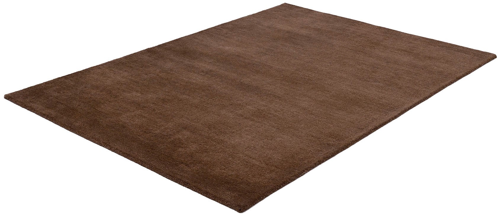 GOODproduct Wollteppich »Gabbo Natur, Handgefertigt, Teppich, reine Wolle, meliert« rechteckig 14 mm Höhe reine Wolle, Uni, Wohnzimmer, Schlafzimmer, Esszimmer