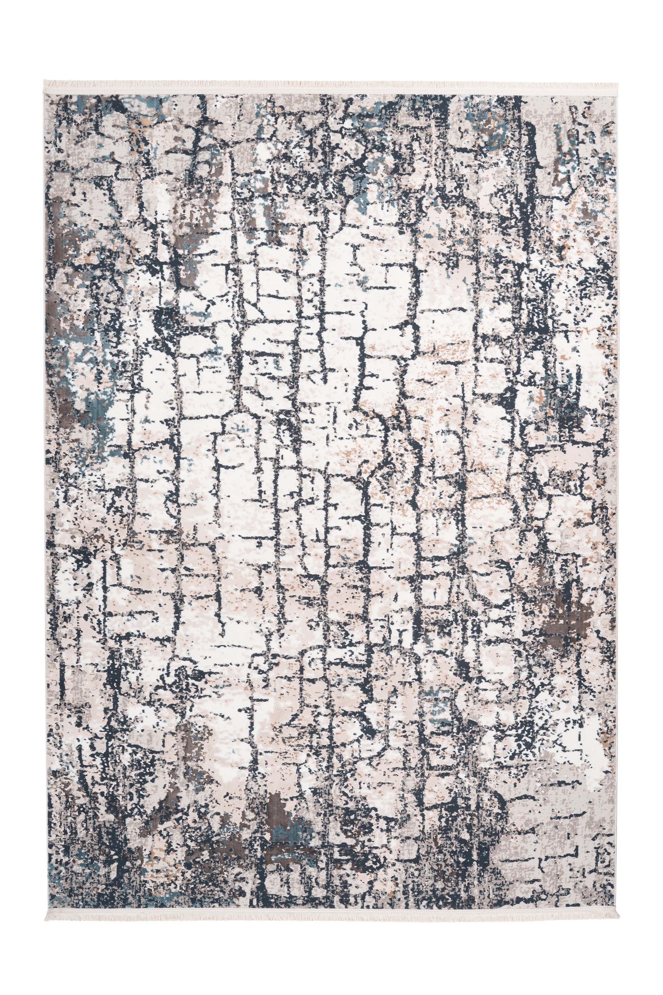 me gusta Teppich »Akropolis 125« rechteckig 12 mm Höhe flacher Teppich mit Baumwollrücken, attraktiver Vintage-Look