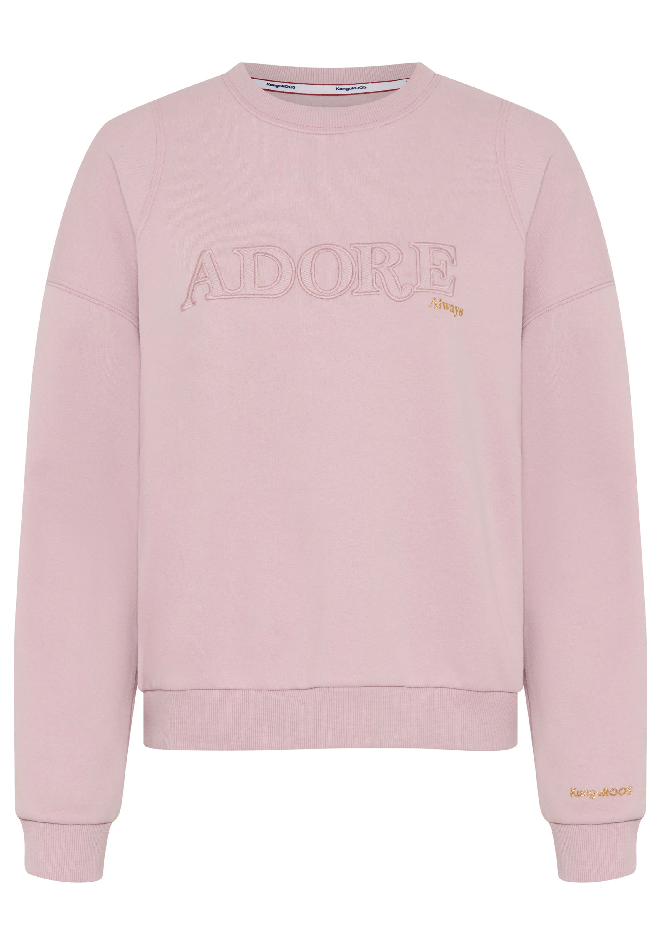KangaROOS Sweat-shirt , avec impression en application, coupe ample, longueur aux hanches
