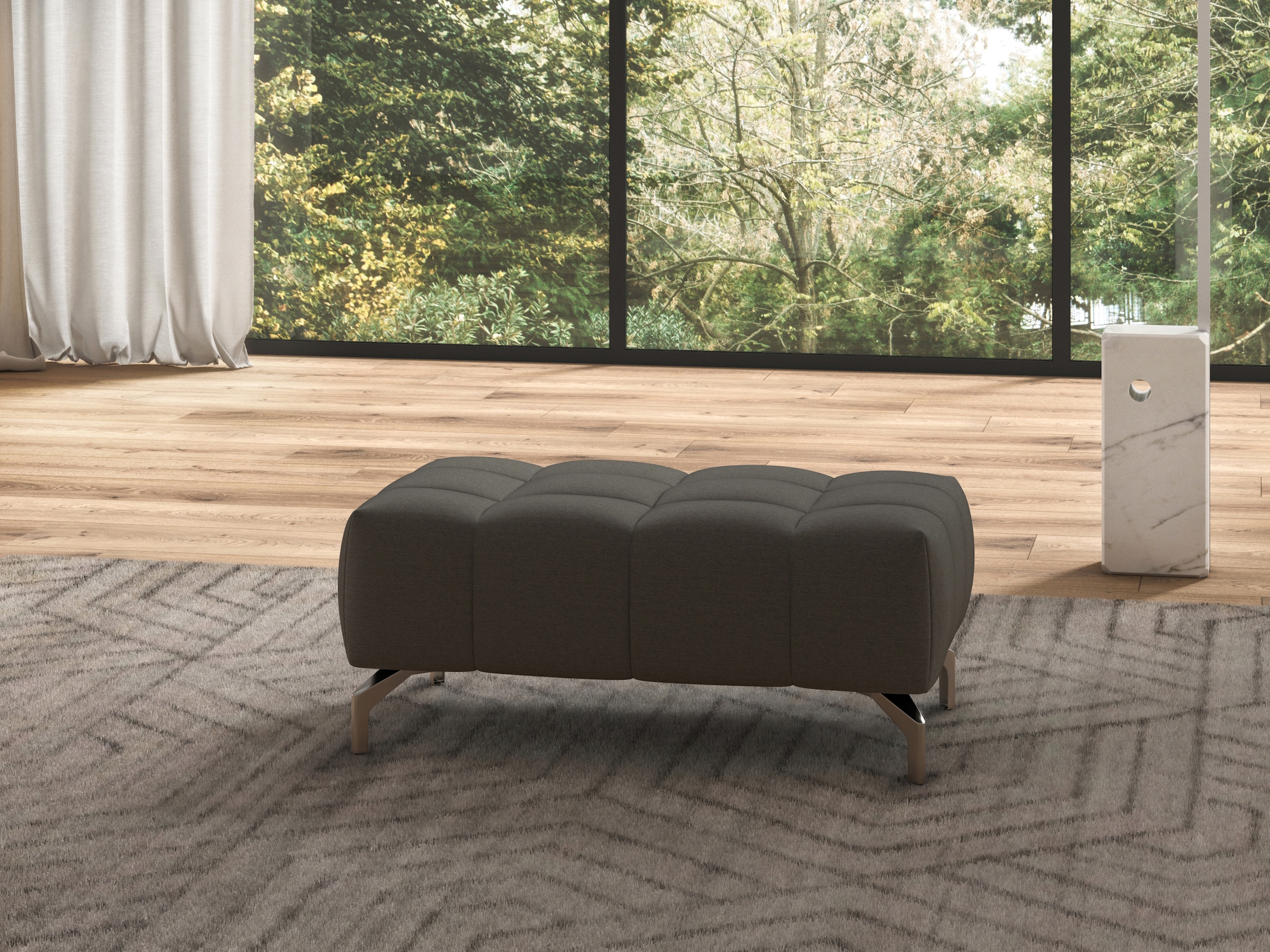 sit&more Hocker »Cool« mit silberfarbenen Füssen