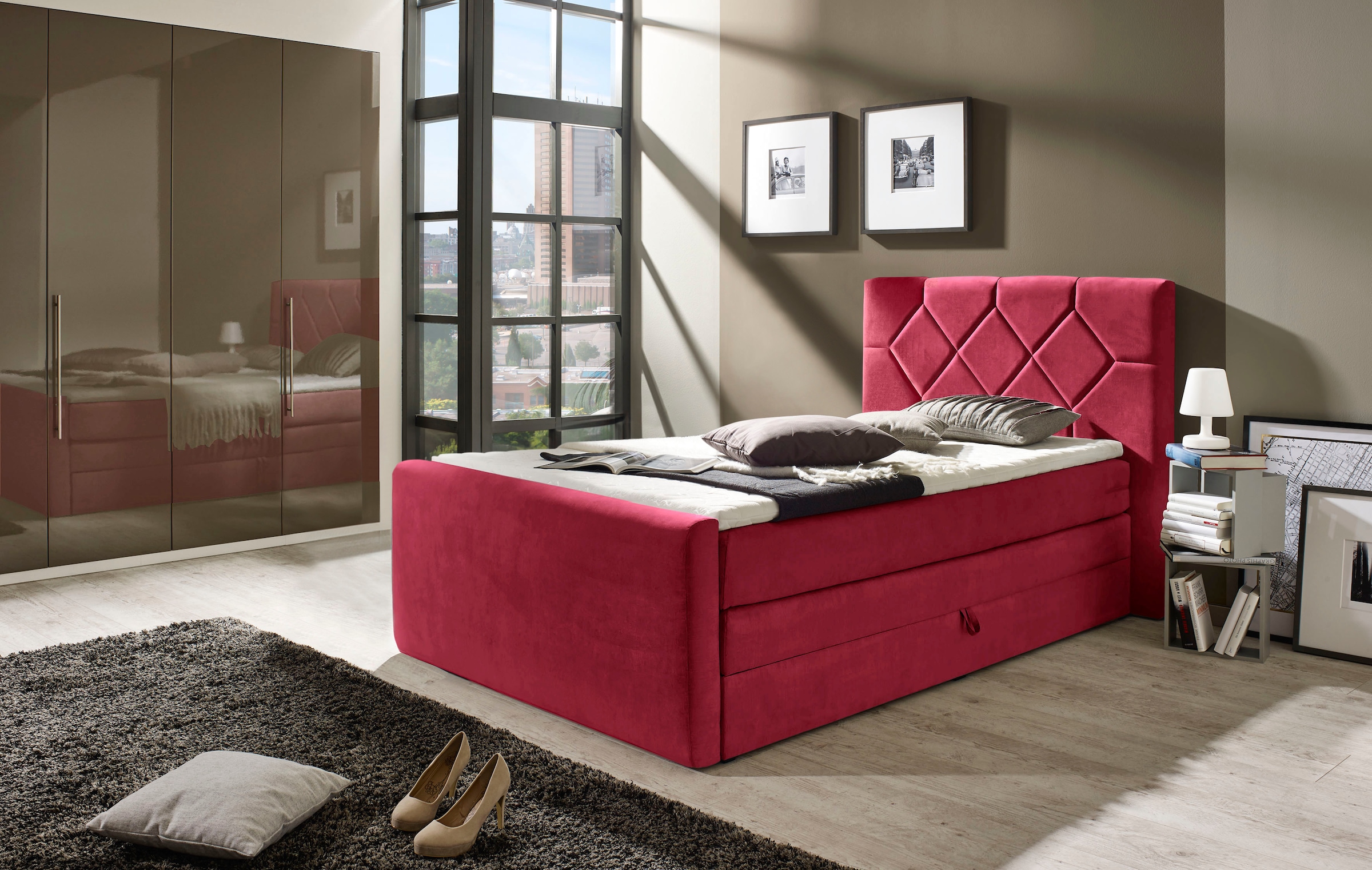 Home affaire Lit boxspring »Atlanta« incluant topper et coffre de lit
