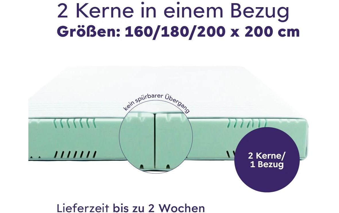 Träumeland Matelas en mousse froide »Graz, Naturfaser« 20 cm hoch 1 cuis tlg. Kaltschaummatratze mit 7-Zonen-Komfortschnitt