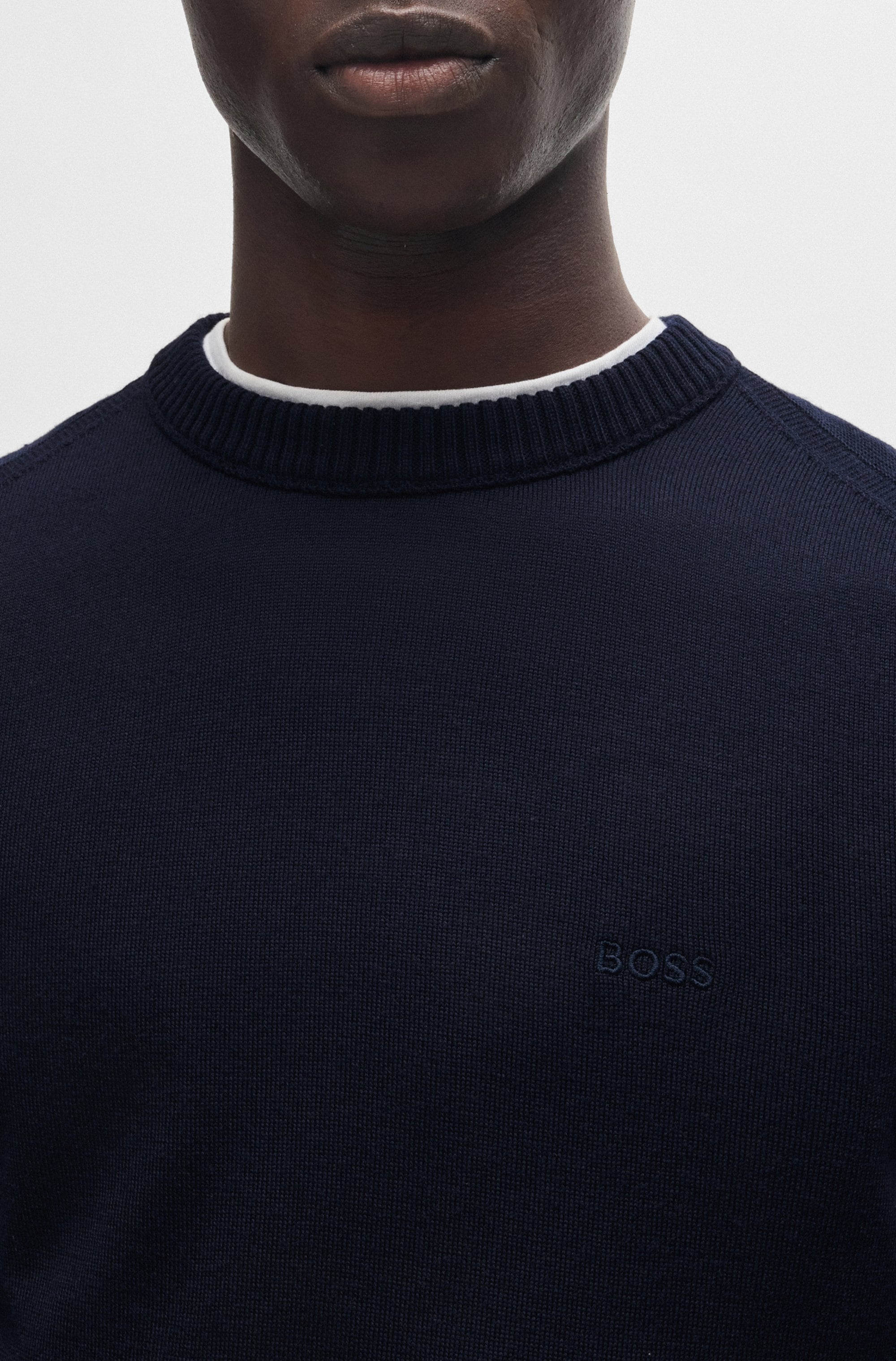 BOSS ORANGE Pull en tricot »Avac« mit Schurwolle