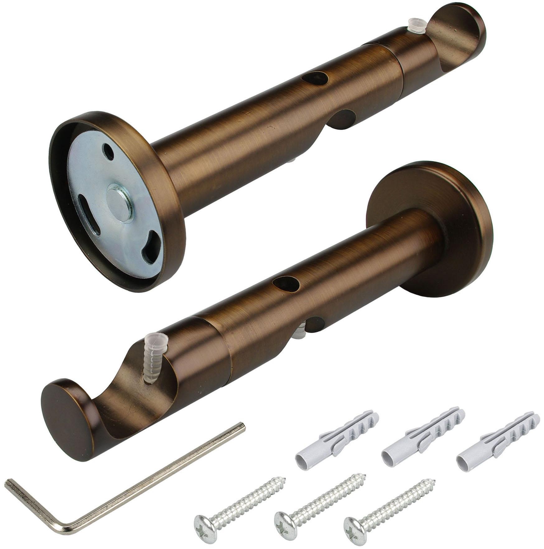 Liedeco Tringle à rideaux »CELZYLIN01SG2L« Ø 25 mm 2 läufig-läufig Fixmass 2-läufig im Fixmass Ø 25/20 mm