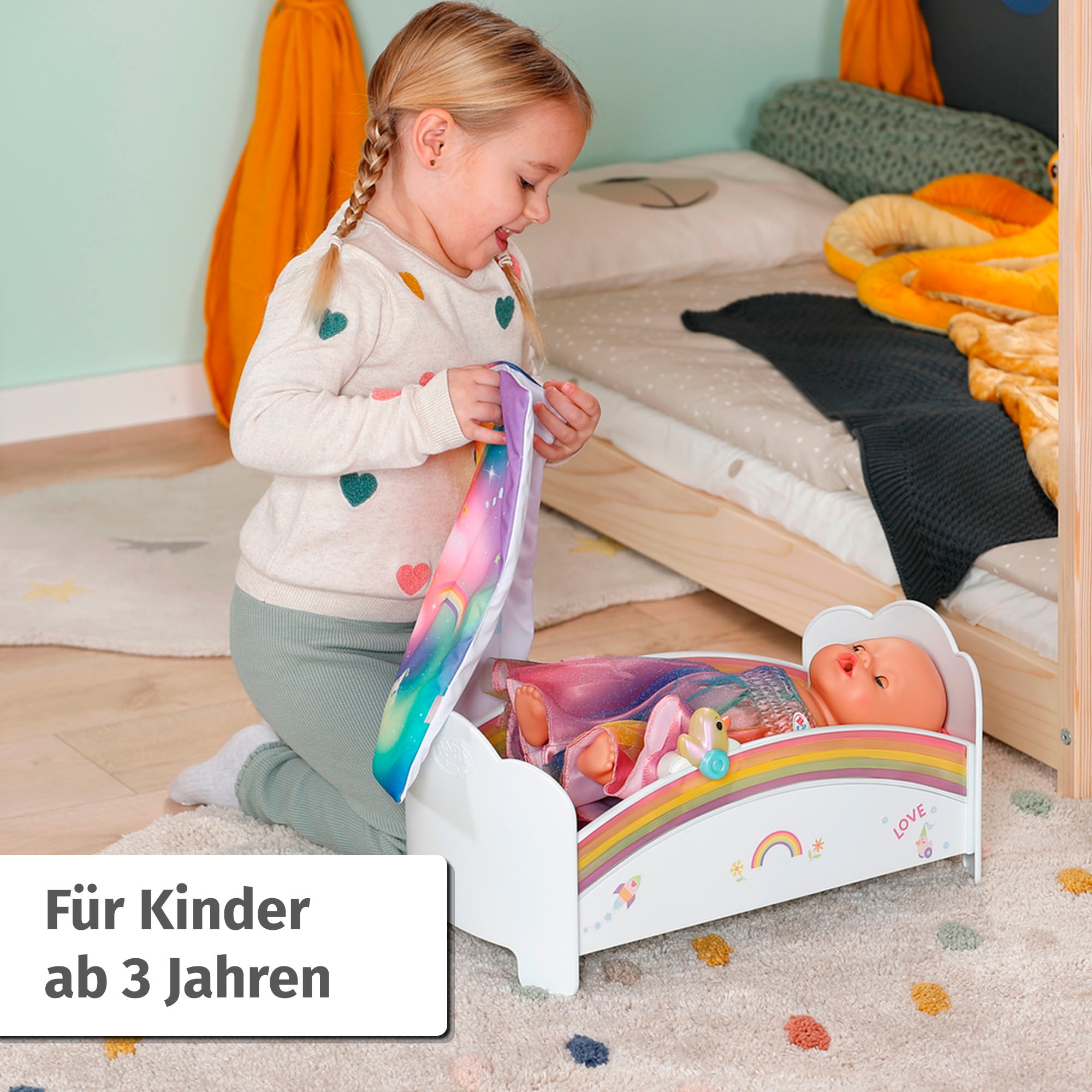 Baby Born Lit de poupée »Regenbogen« mit Licht- und Soundeffekt