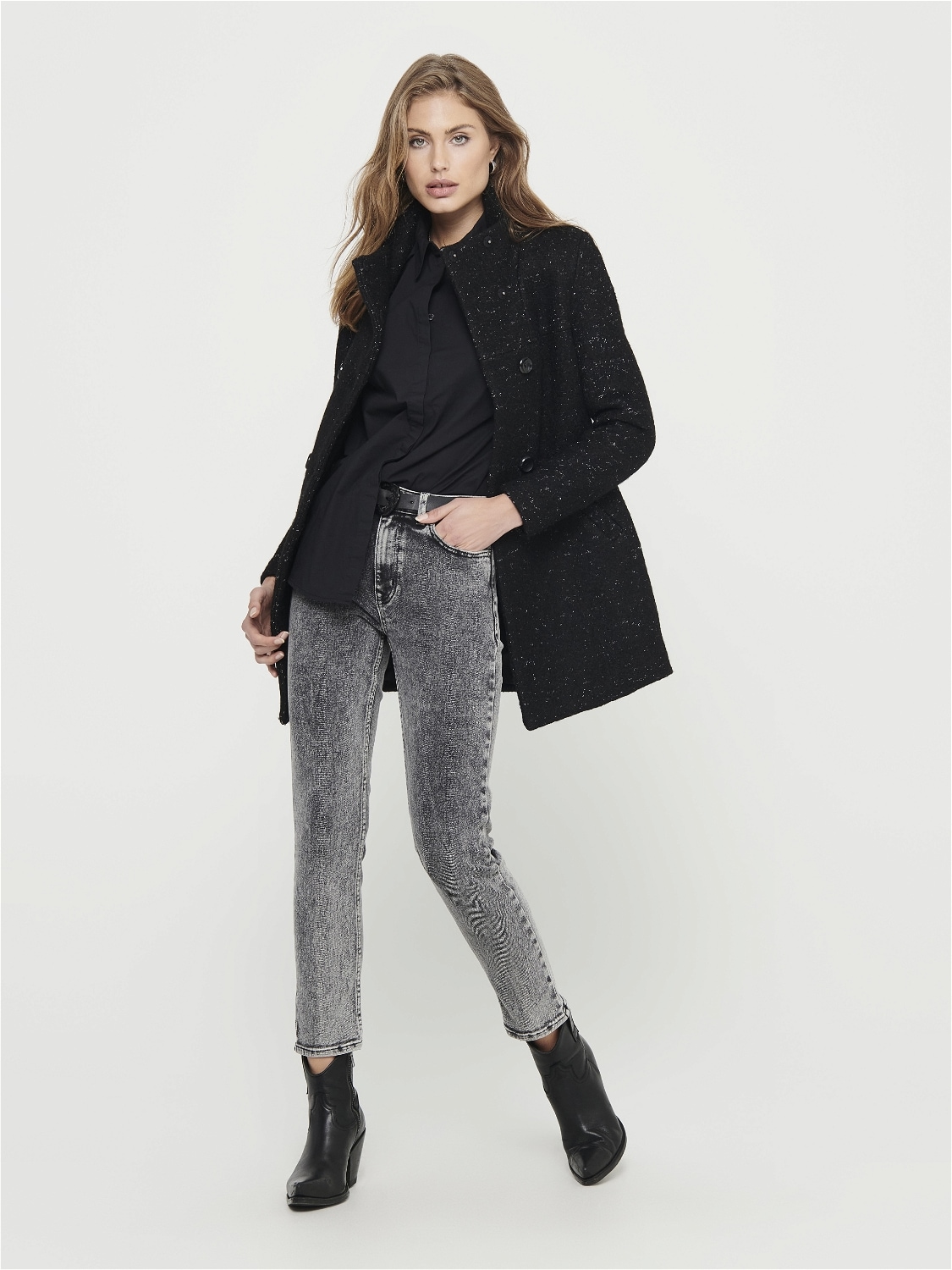 ONLY Langjacke »ONLNEWSOPHIA WOOL COAT OTW CC« mit Wolle