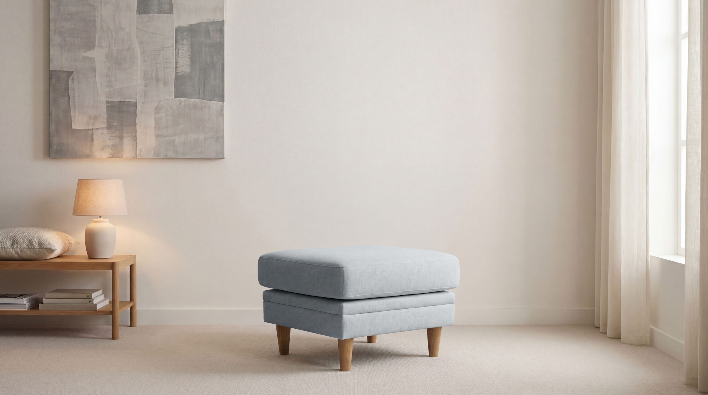 Home affaire Tabouret rembourré »Arellano, Breite 63 cm« 1 cuis tlg. klassisches Design, mit Massivholzfüssen, Webstoff fein, Chenille