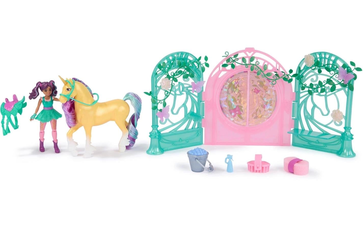 Spin Master Spielwelt »Unicorn Academy Ava und Leaf Stall-Set«