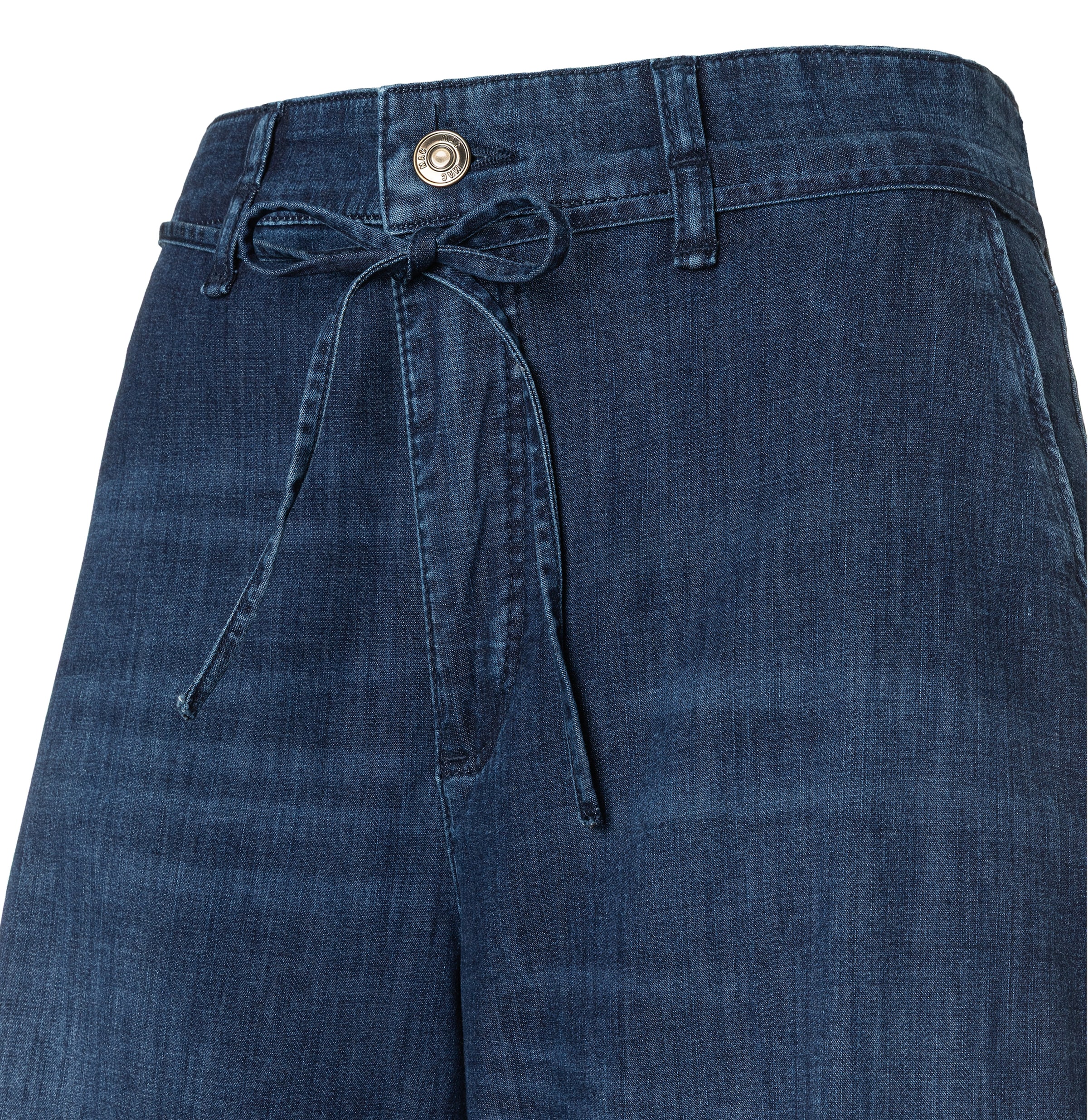 MAC Jeans large »WENDY« avec ceinture nouée en denim