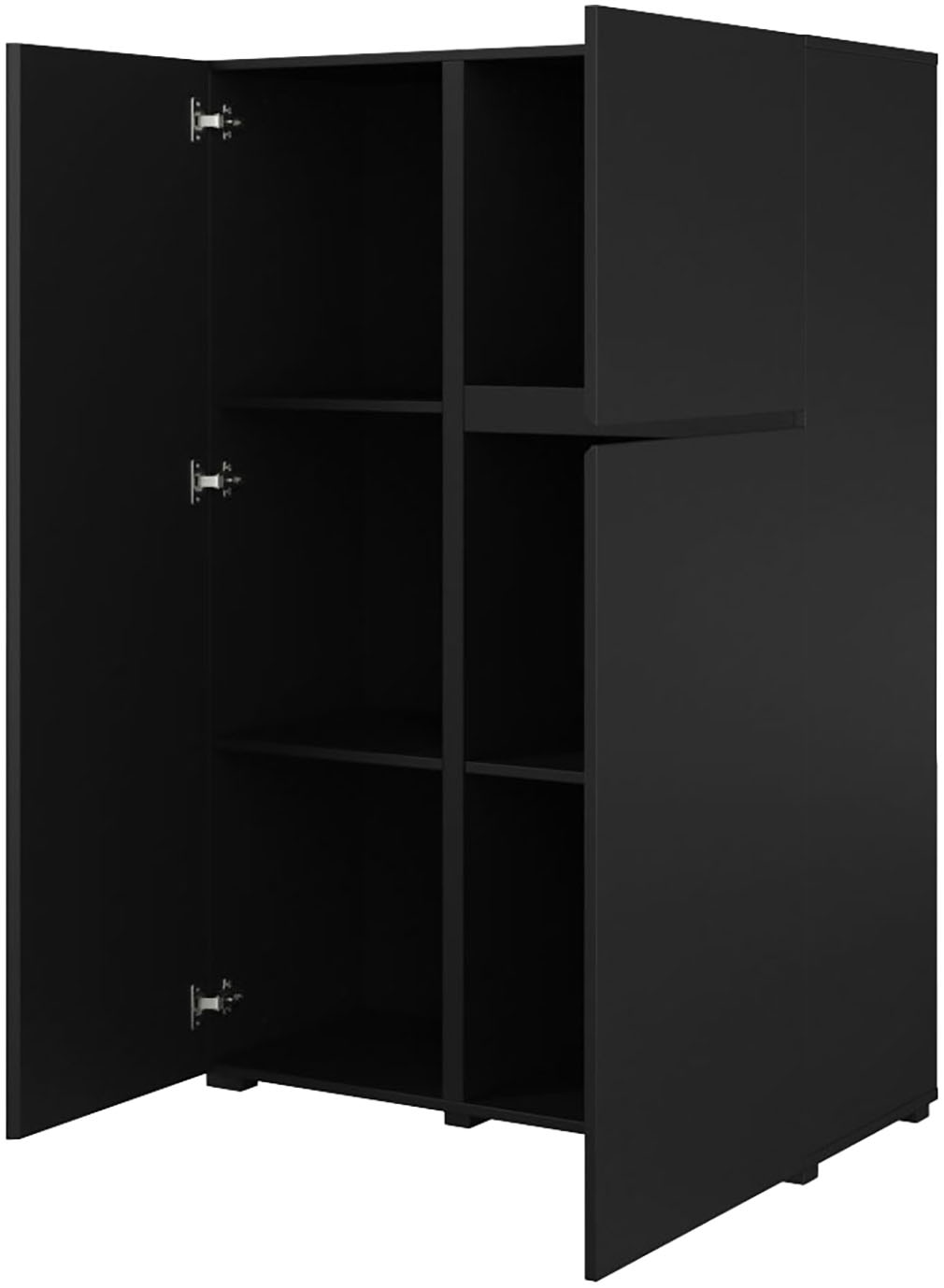INOSIGN Highboard »Metric, Breite 92cm, moderne grifflose Hochkommode 3 Türen,Highboard« Hochschrank mit viel Stauraum, Einlegeböden verstellbar, Türkommode