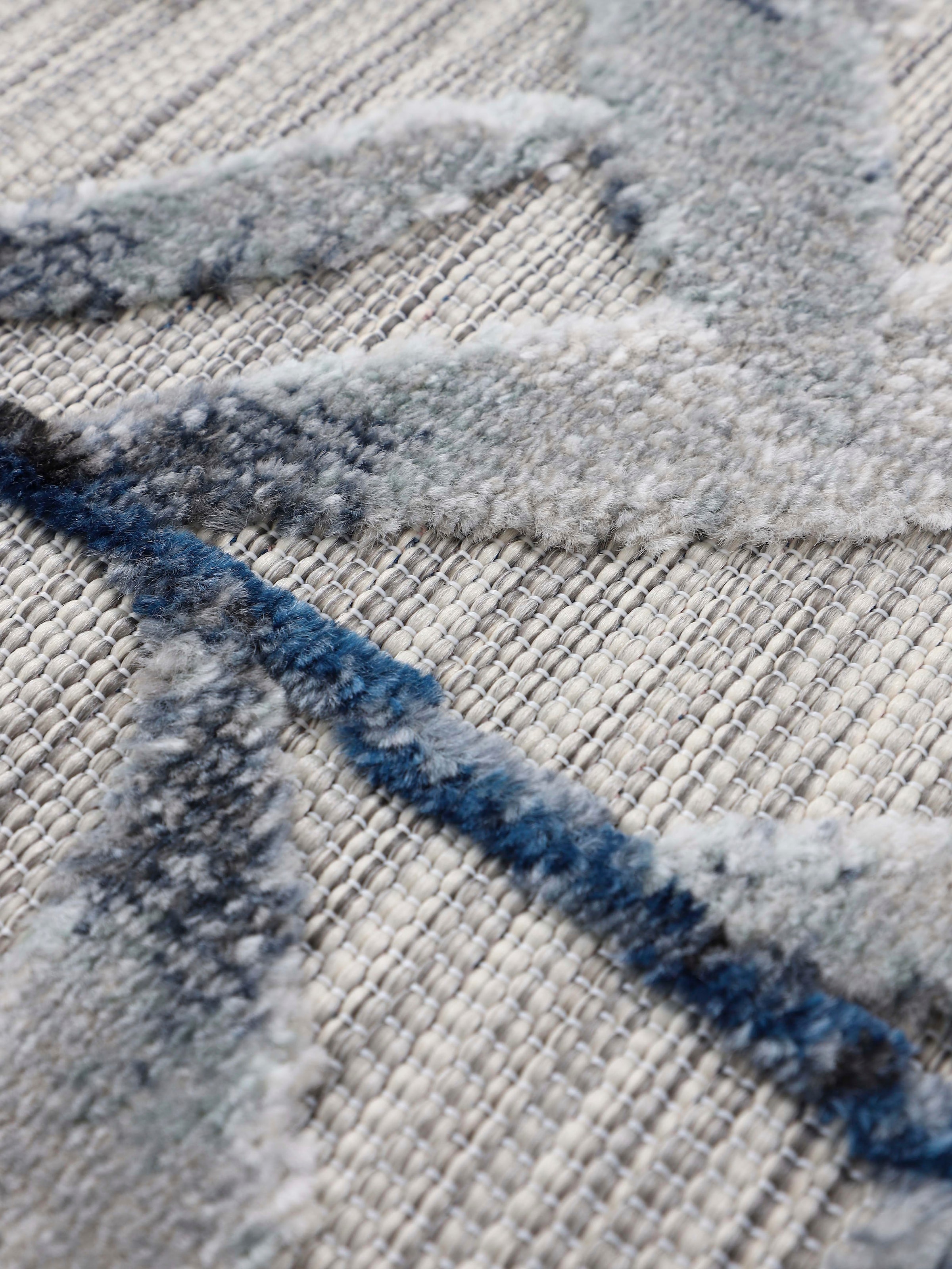 carpetfine Tapis »Deja 100« Rectangulaire 4 mm Höhe robustes Flachgewebe, Floral Palmenblätter, In- und Outdoor, Läufer