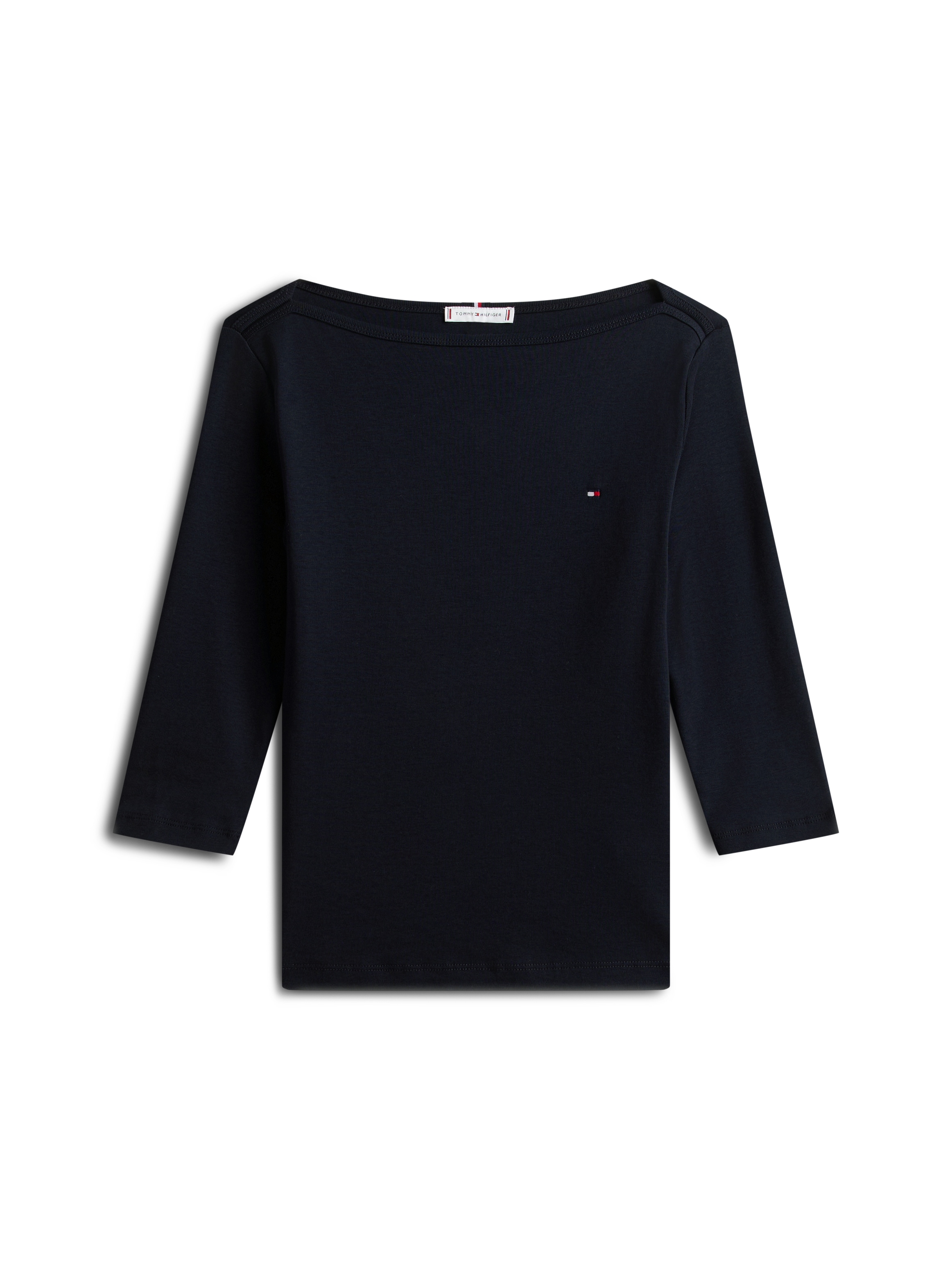 Tommy Hilfiger T-shirt à manches 3/4 »NEW CODY BOAT-NECK« coton, encolure bateau, coupe slim