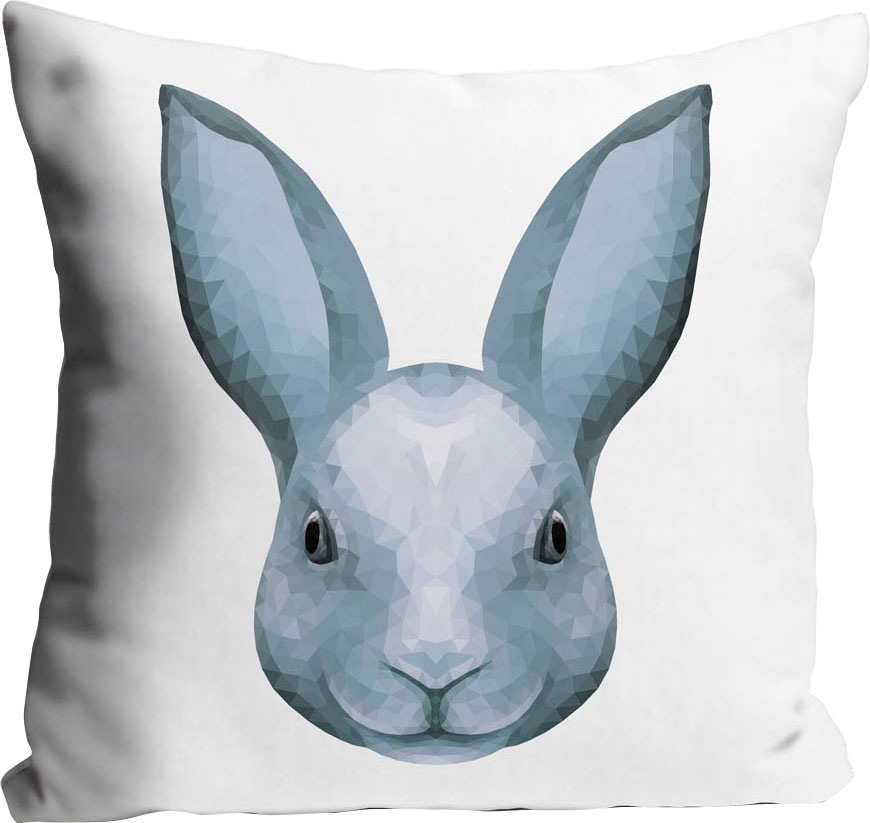 queence Coussin décoratif »Ikarus« mit einem blauen Hasen