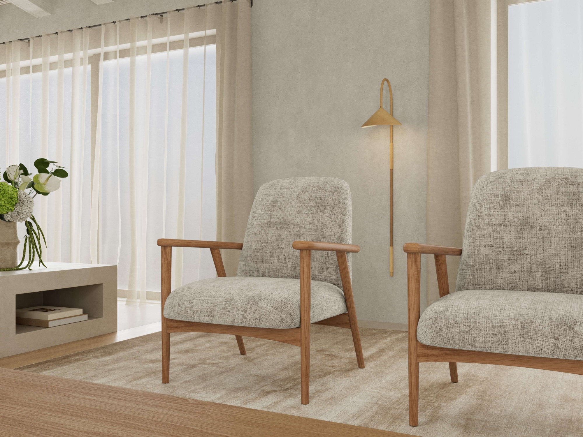 ACTONA GROUP Chaise rembourrée »Polsterstuhl« () chaise avec accoudoirs, beige, 71x84x83cm