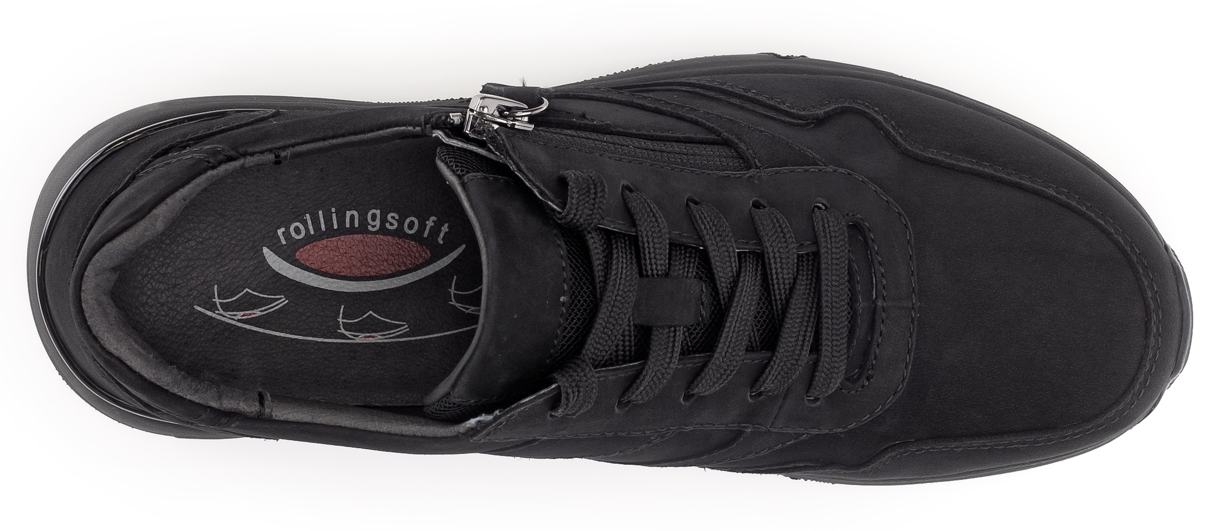 rollingsoft Baskets compensées  chaussure de loisirs, chaussure basse, chaussure à lacets, logo au talon