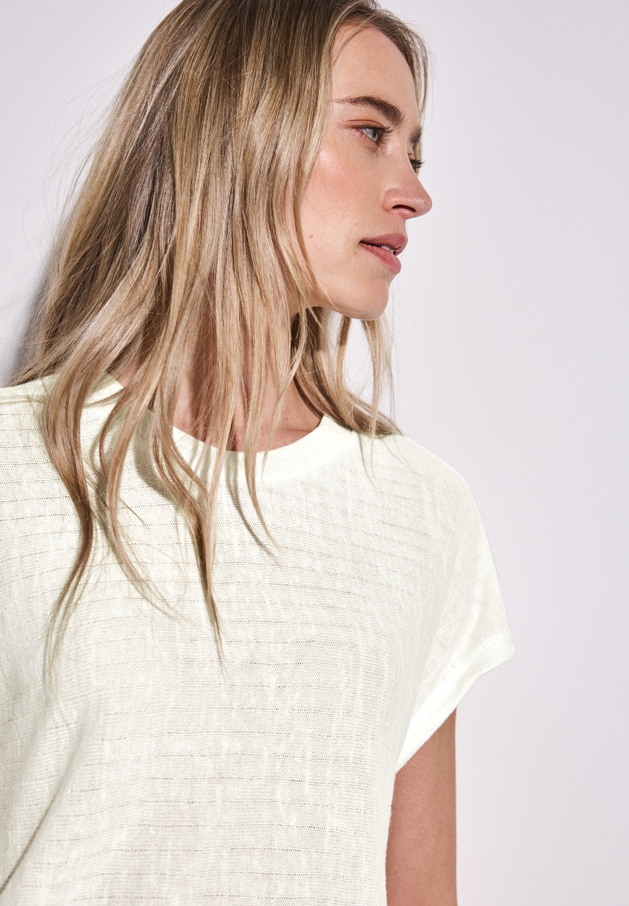 STREET ONE T-Shirt mit Streifenstruktur