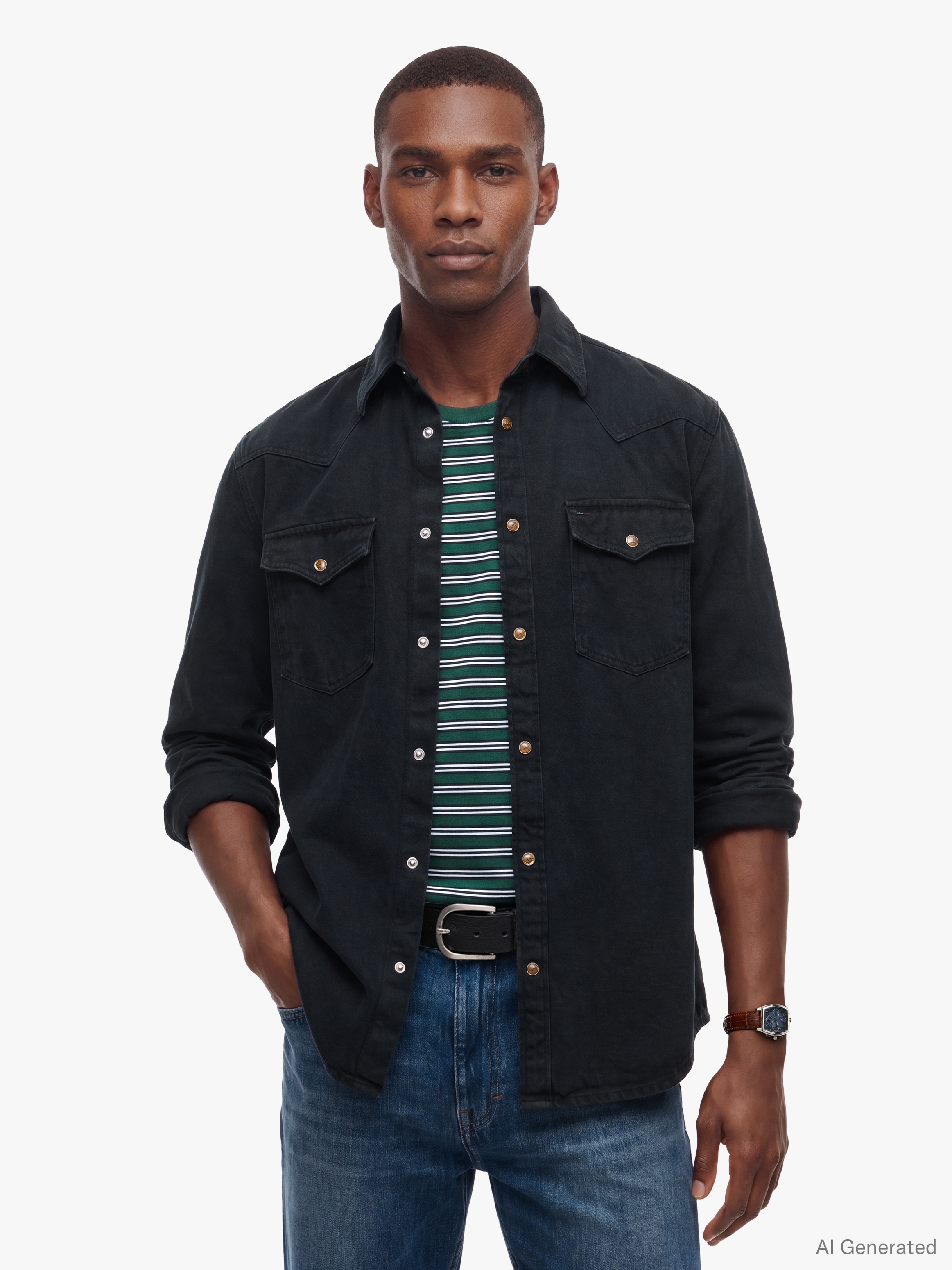 Tommy Jeans Langarmhemd »REGULAR WASHED WESTERN SHIRT« Regular fit mit Hemdkragen