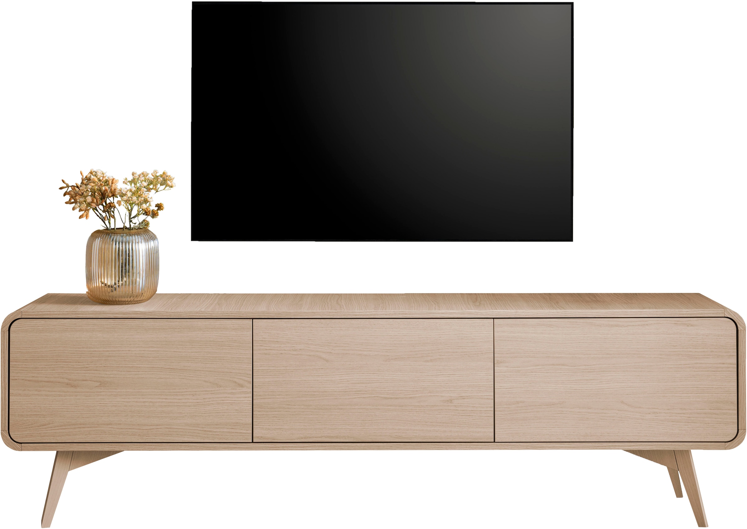Home affaire Table basse »Torsby, moderner TV-Schrank, Kommode in Eiche Natur, TV-Unterschrank« abgerundete Ecken, ausreichend Stauraum, vielseitig einsetzbar