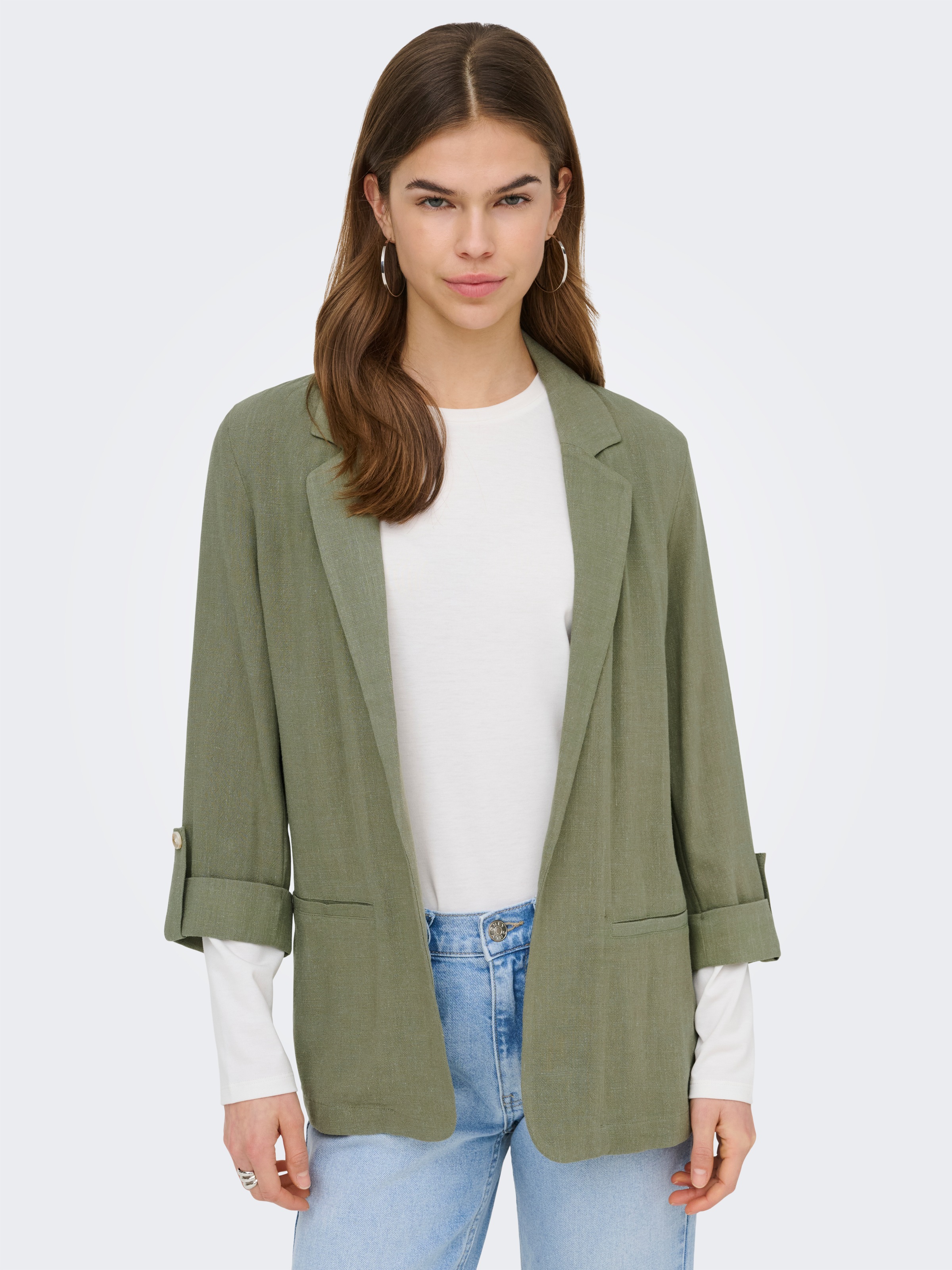 ONLY Blazer long »ONLSIESTA 3/4 OPEN LIN BL BLAZE TLR NOOS«