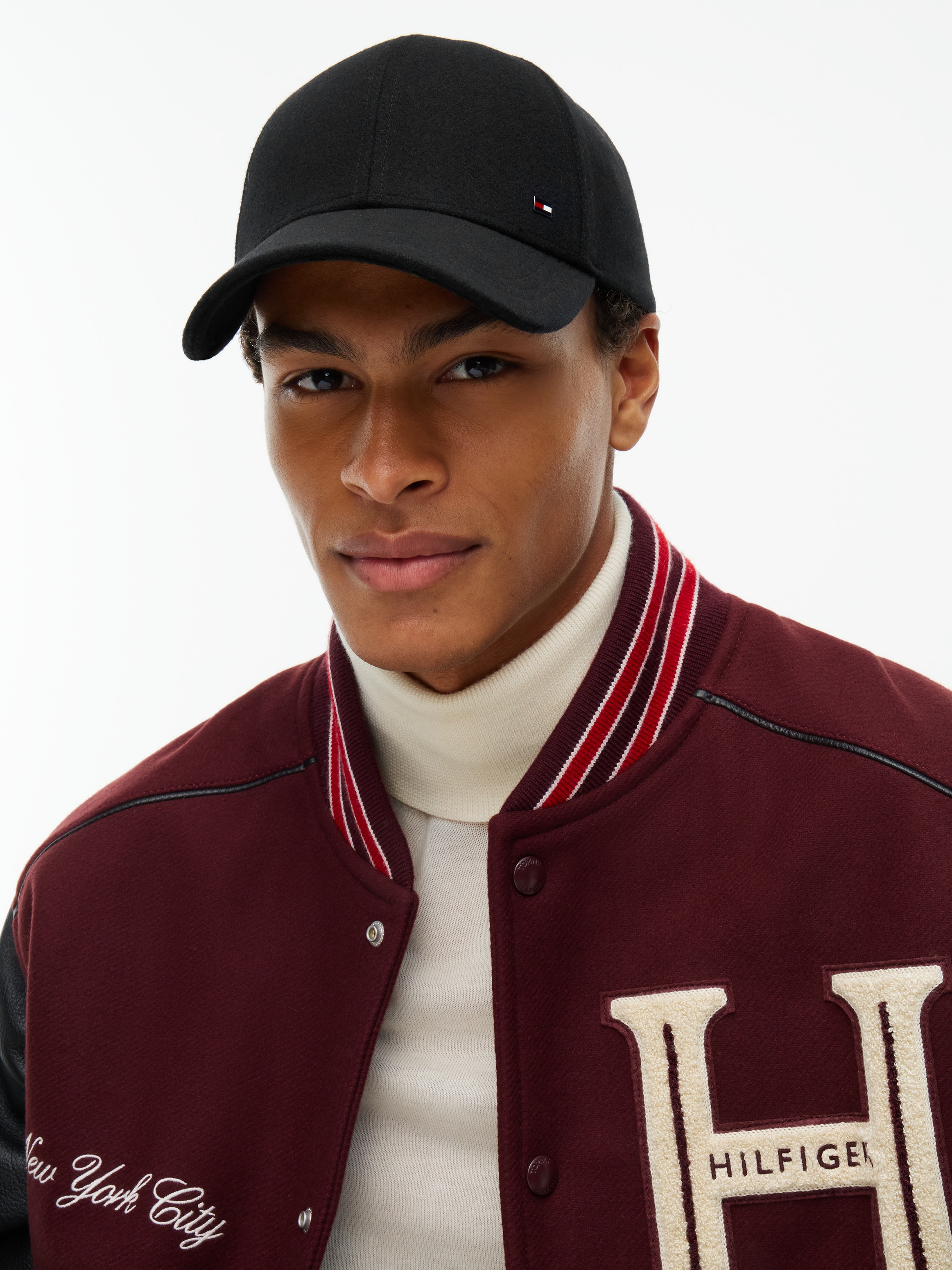 Tommy Hilfiger Casquette de baseball »TH 6 PANEL MELTON CAP« en mélange de laine