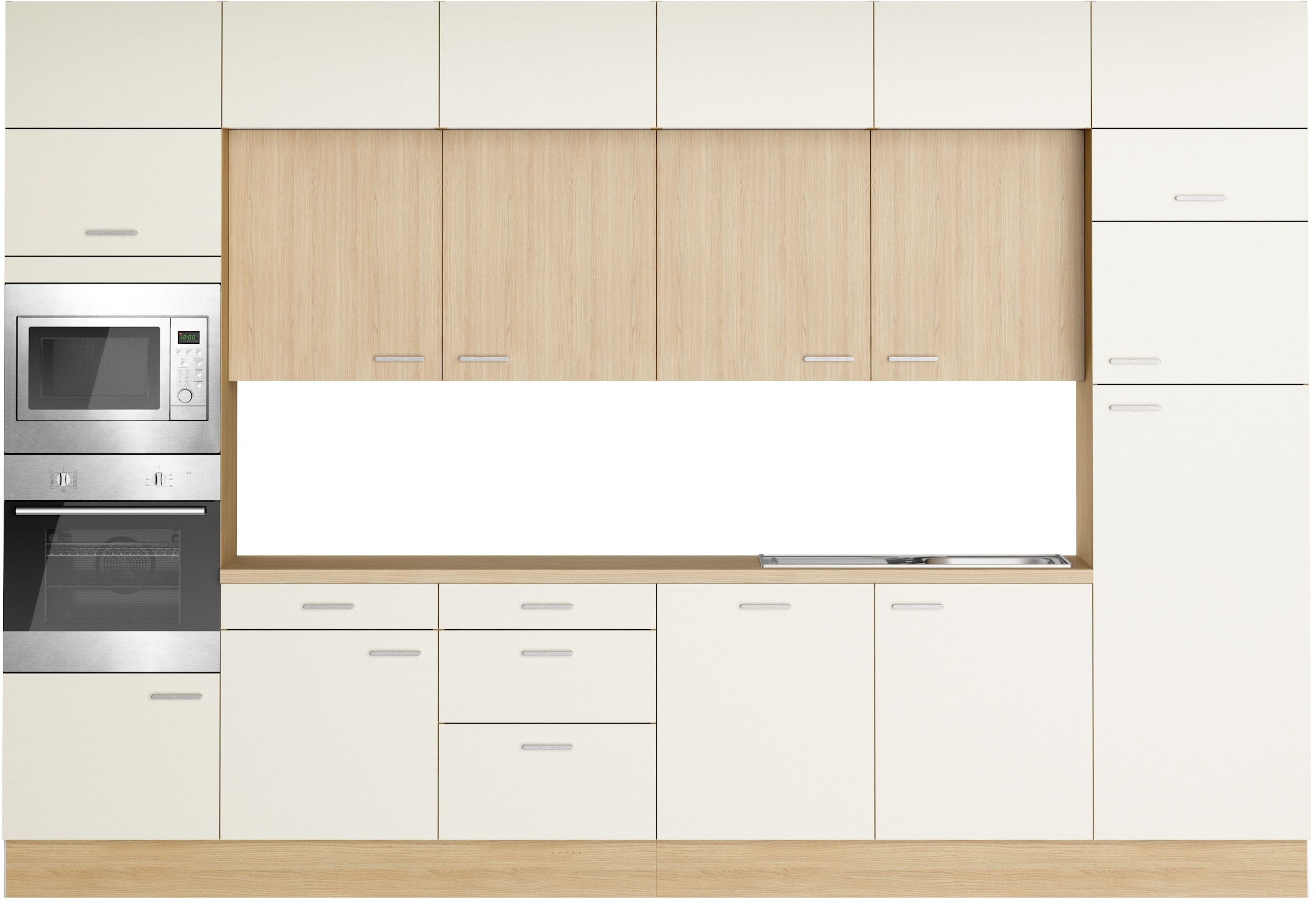 KOCHSTATION Kitchenette »KS-Lucy« Breite 360 cm, Soft-Close, inkl. Zubehör, wahlweise mit E-Geräten