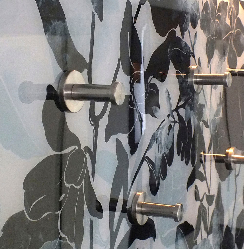 queence Garderobenleiste »Alaula« Wand Garderobe, wischtechnik, Beton Optik, clean, platzsparend