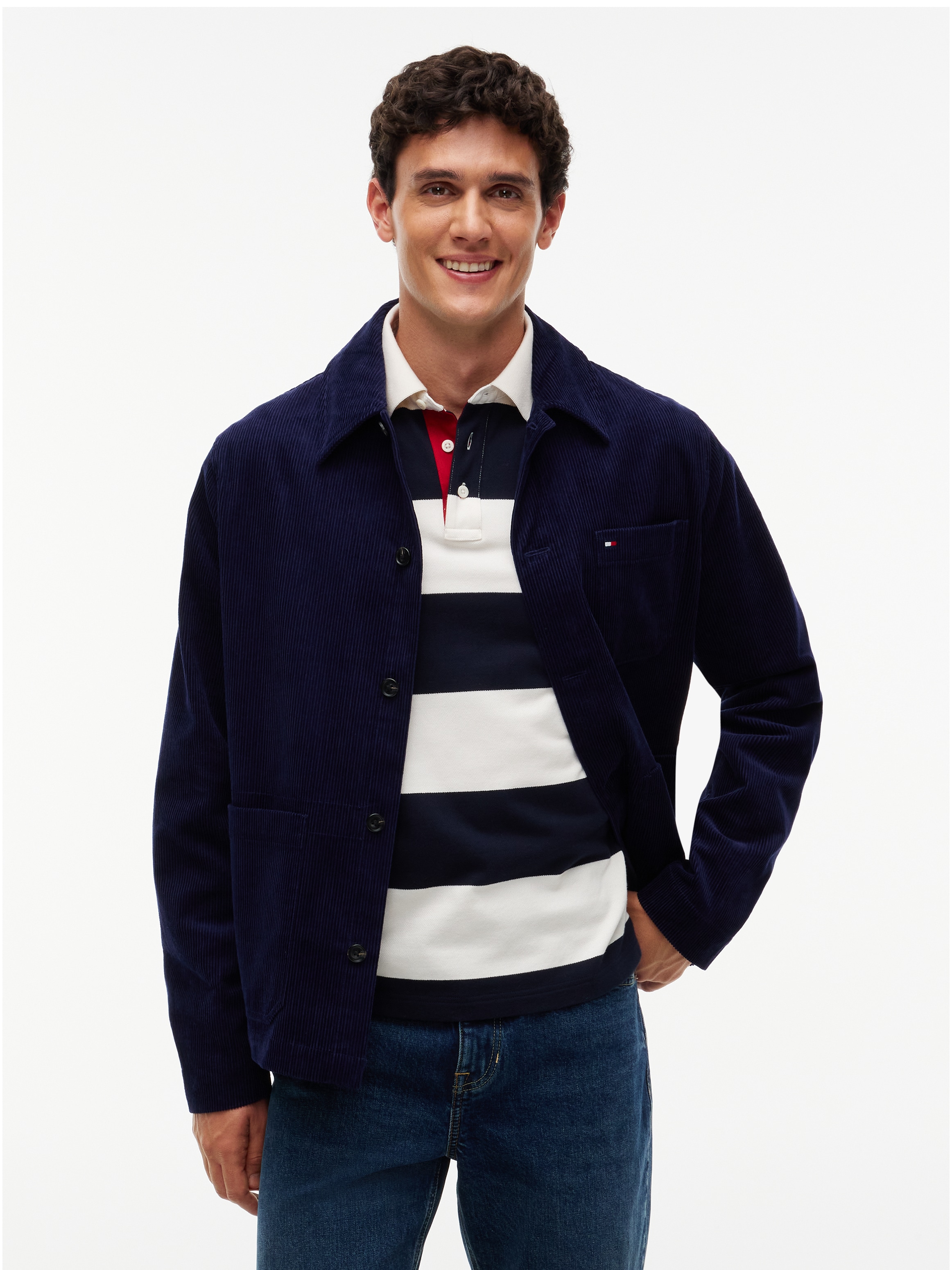 Tommy Hilfiger Veste chemise »CORDUROY CHORE« coupe décontractée, en velours côtelé