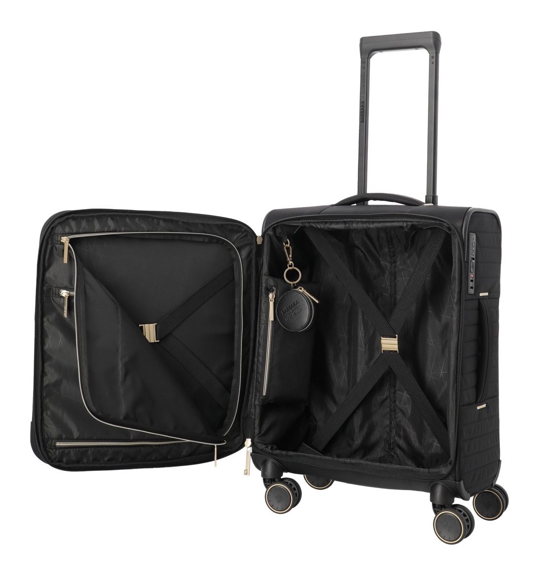 travelite Weichgepäck-Trolley »BARBARA STEPP Weichgepäck-Koffer« 40 l 4 Rollen Volumenerweiterung und Schlüsselanhänger – stylisches Reisegepäck