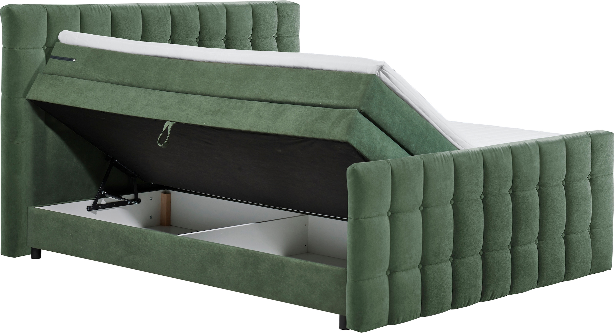 ED EXCITING DESIGN Lit boxspring »Mendoza« inkl. Bettkasten, erhältlich in den Breiten 160cm & 180cm