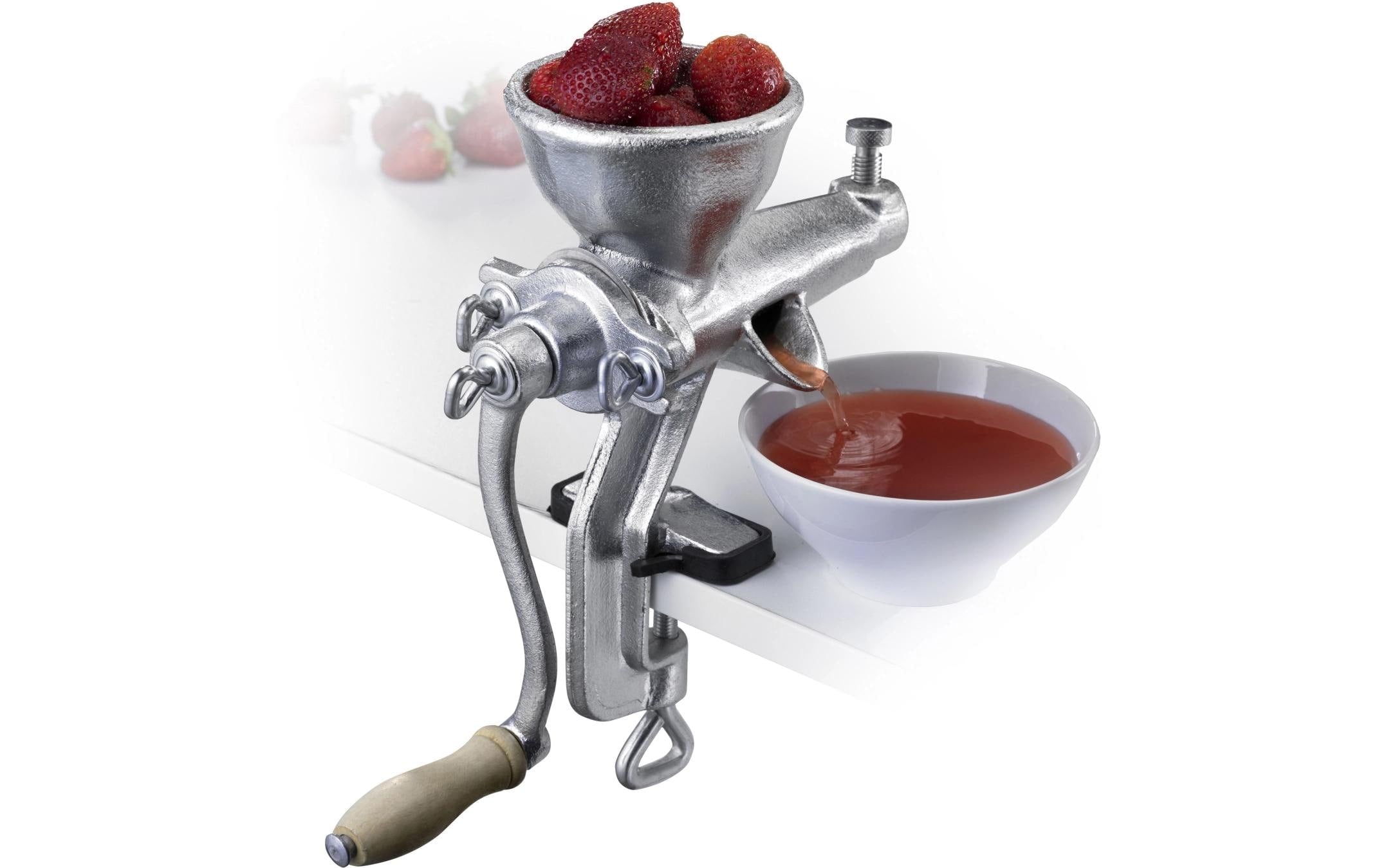 WESTMARK Centrifugeuse »Saft- und Beerenpresse Starke Else, 29 x 10,5 x 43 cm« presse manuelle à jus et baies en tôle d'acier avec fixation de table