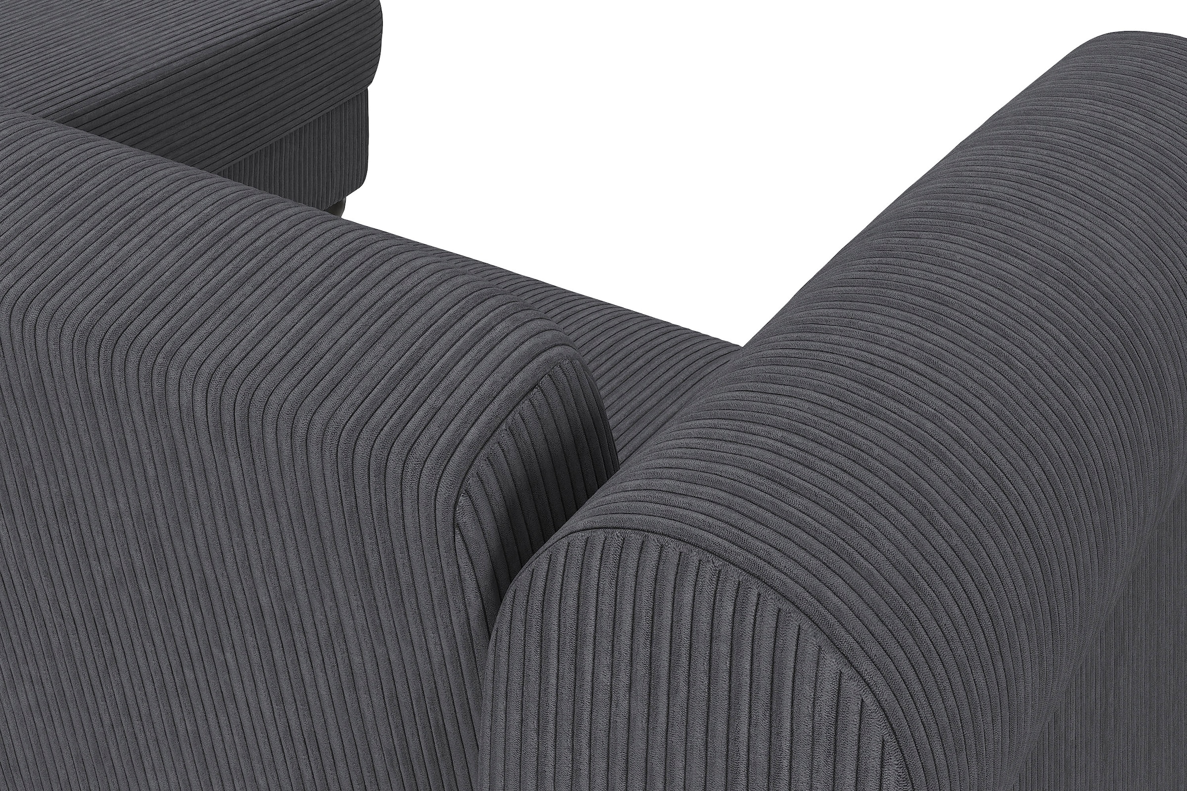 Dorel Home Canapé d'angle »Felix II, L-Form, Schlafsofa 241cm (Liegefl. 108/195 cm),« verstellb. Rückenlehne, Recamiere wechselbar, Cord