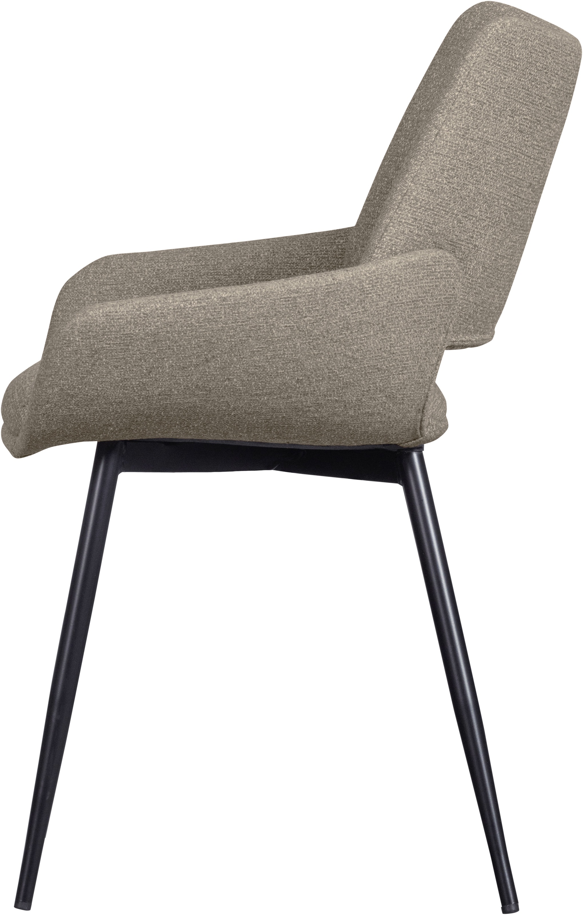WOOOD Chaise de salle à manger »Parade mit konischen Metallbeinen und Melange-Bezug B58 x T55 x H83 cm« (Ensemble) 2 cuistrès grande résistance à l'usure, en forme de coque, capacité de charge 150 kg
