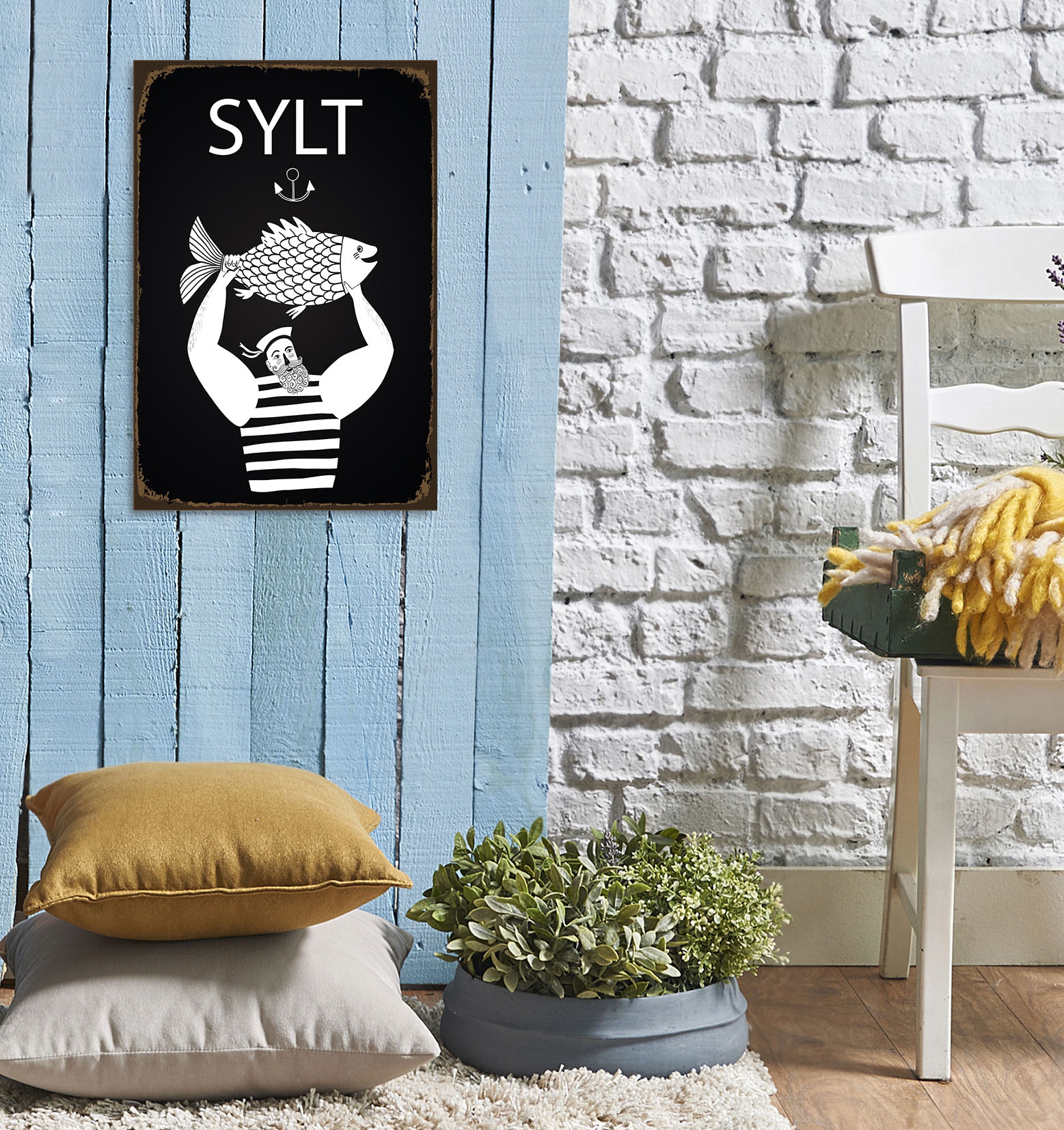 queence Tableau métallique »Sylter Fischer« 1 cuis tlg.